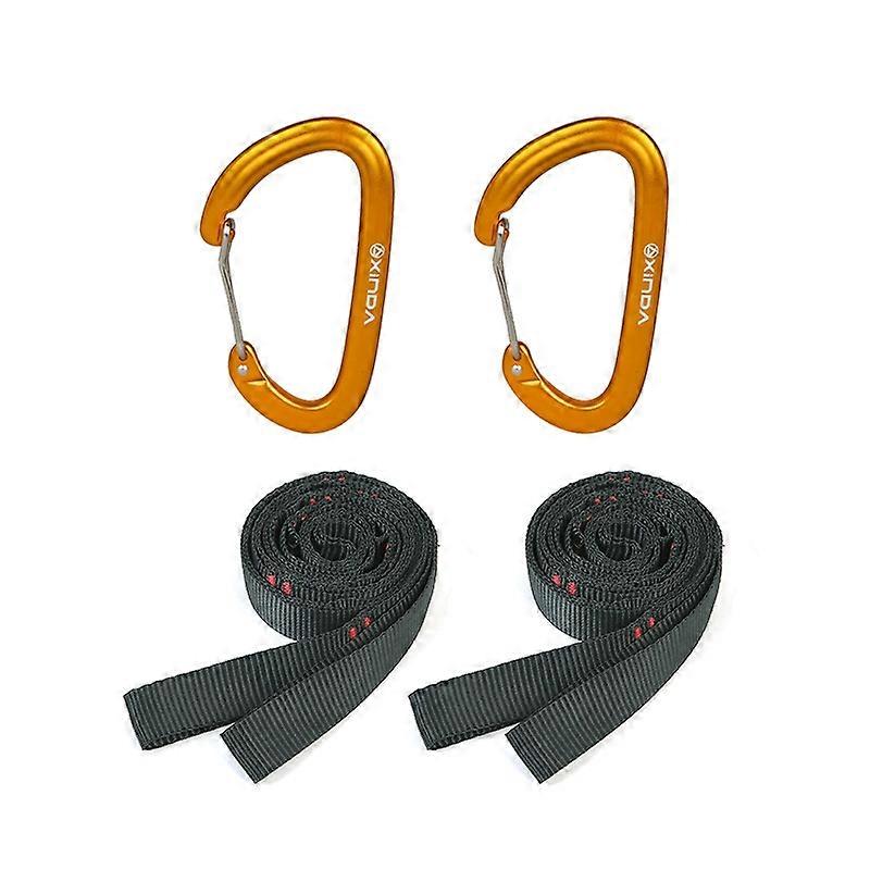 XINDA 2m Hammock Sling + Quick Buckle Set Swing Rope Strap