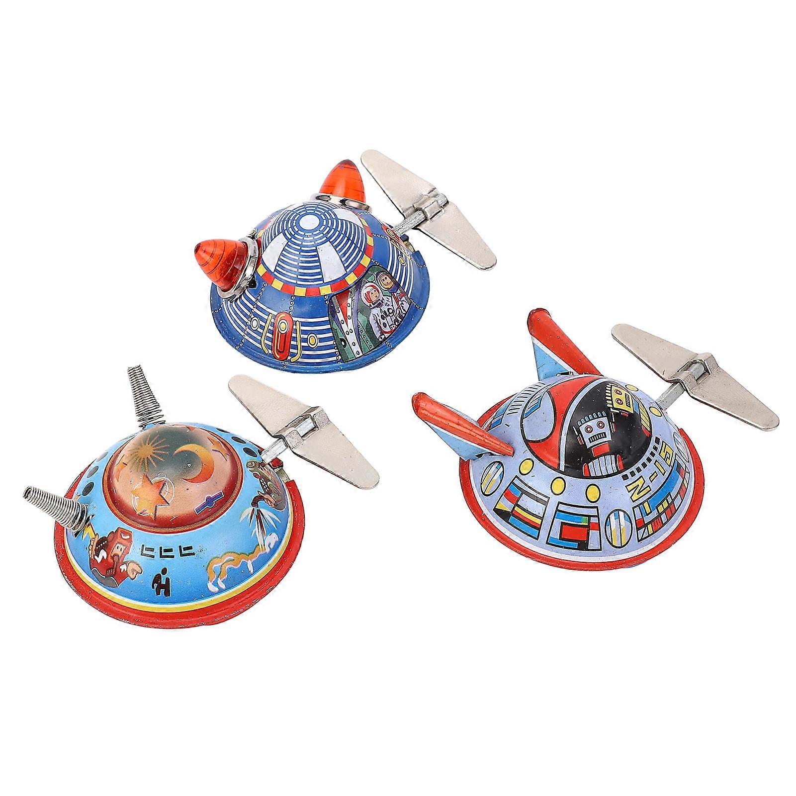 Vintage Wind Up Spacecraft Toy Collectible Clockwork Spring Wind Up Toy for Birthday