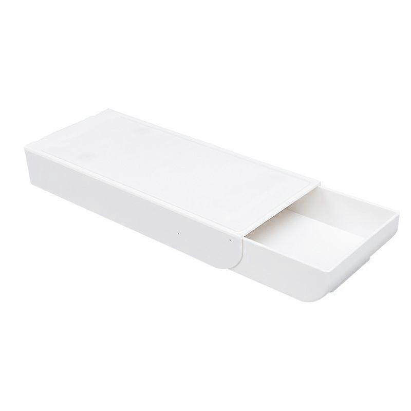 Storage box Paste drawer pen box under the desk, hidden pen holder desk side dormitory desktop storage box student stationery (2 pcs)