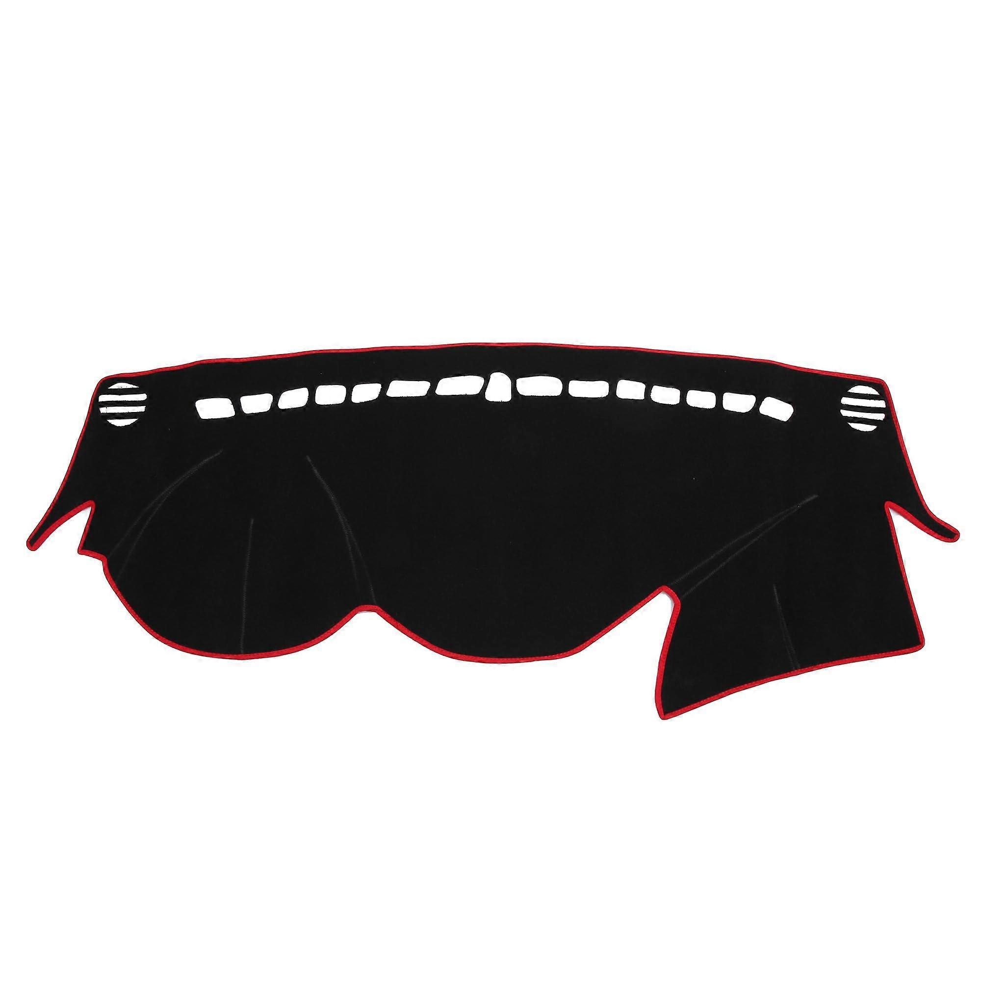 Dashboard Cover For Hyundai Sonata 2011-2014, Non-Slip Polyester, Black Red Dash Mat, Dashboard Protector