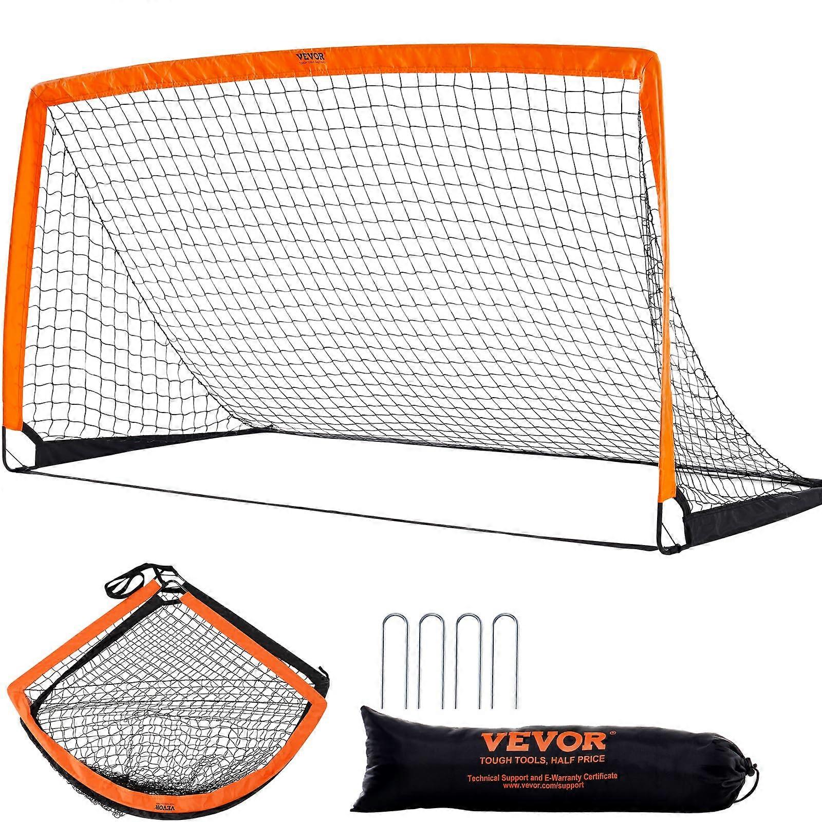 Soccer Goal, 6.5x3.25 ft Kids Backyard Soccer Net, Foldable Pop Up Practice Soccer Net