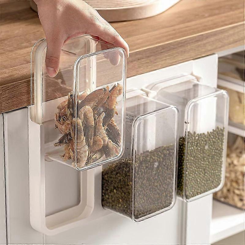 蓋付き食品保存ボックス、小麦粉と砂糖の保存容器、トラックスライド付き--