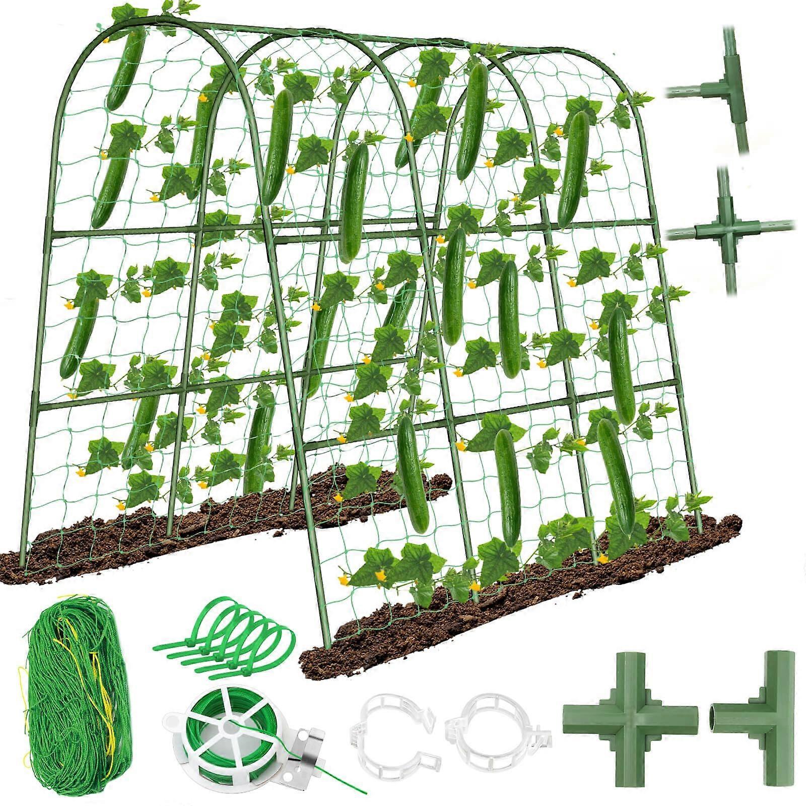 Cucumber Trellis For Raised Beds Garden Arch Trellis, Metal Trellis For Vegetables Tomato Bean Pea Grape Squash