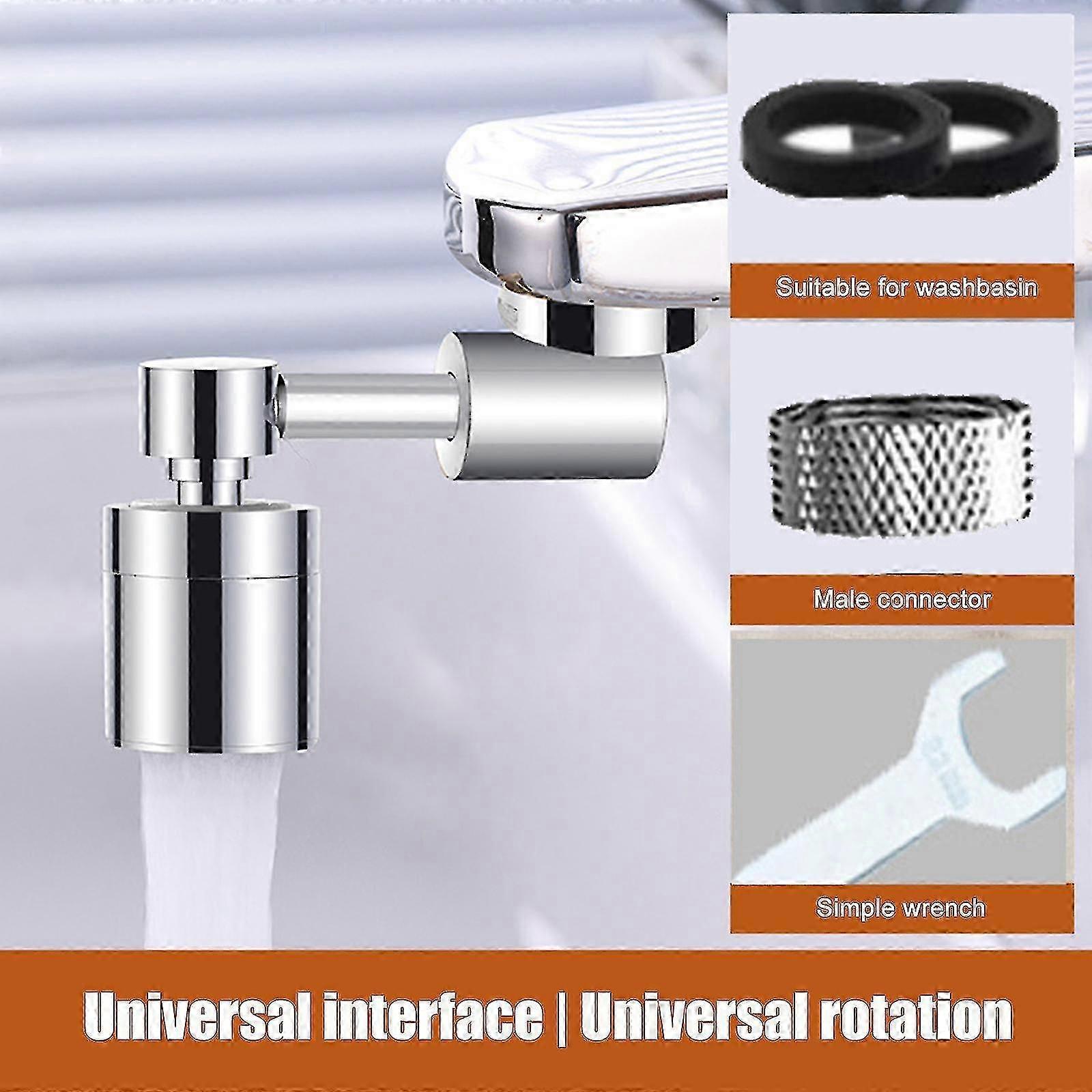 Universal 1080 Swivel Extension Faucet Aerator Rotate Robotic Arm Tap Extender Foldable Kitchen Sink Faucet
