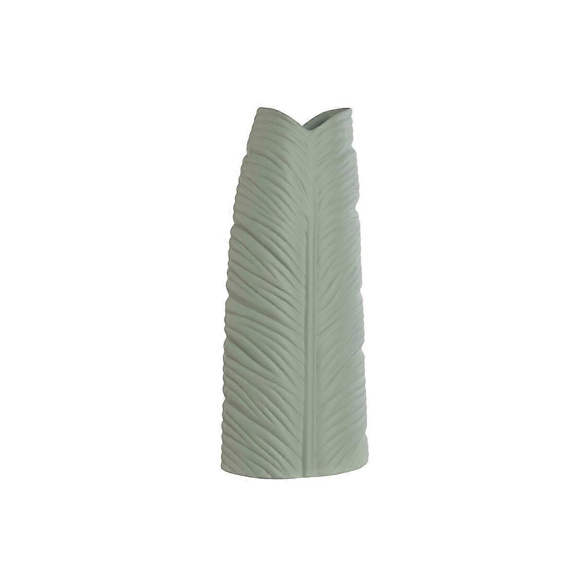 花瓶 Home ESPRIT 绿色炻器 热带植物叶 21 x 10 x 50 厘米