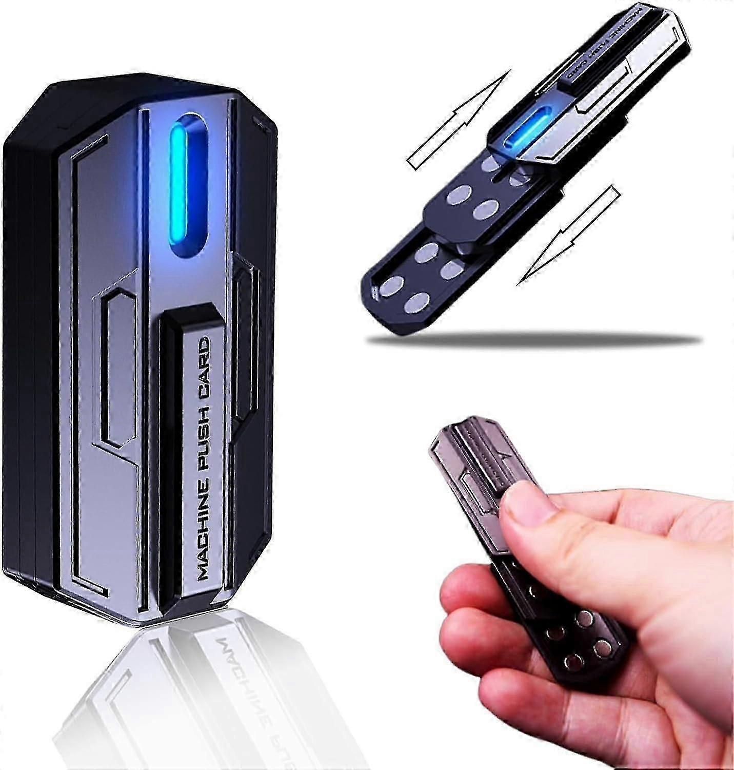 Fidget Slider, Voksne Magnetic Metal Fidget Leker, Machine Push Card menn EDC Fidget Toy Angst Stress Relief Leker