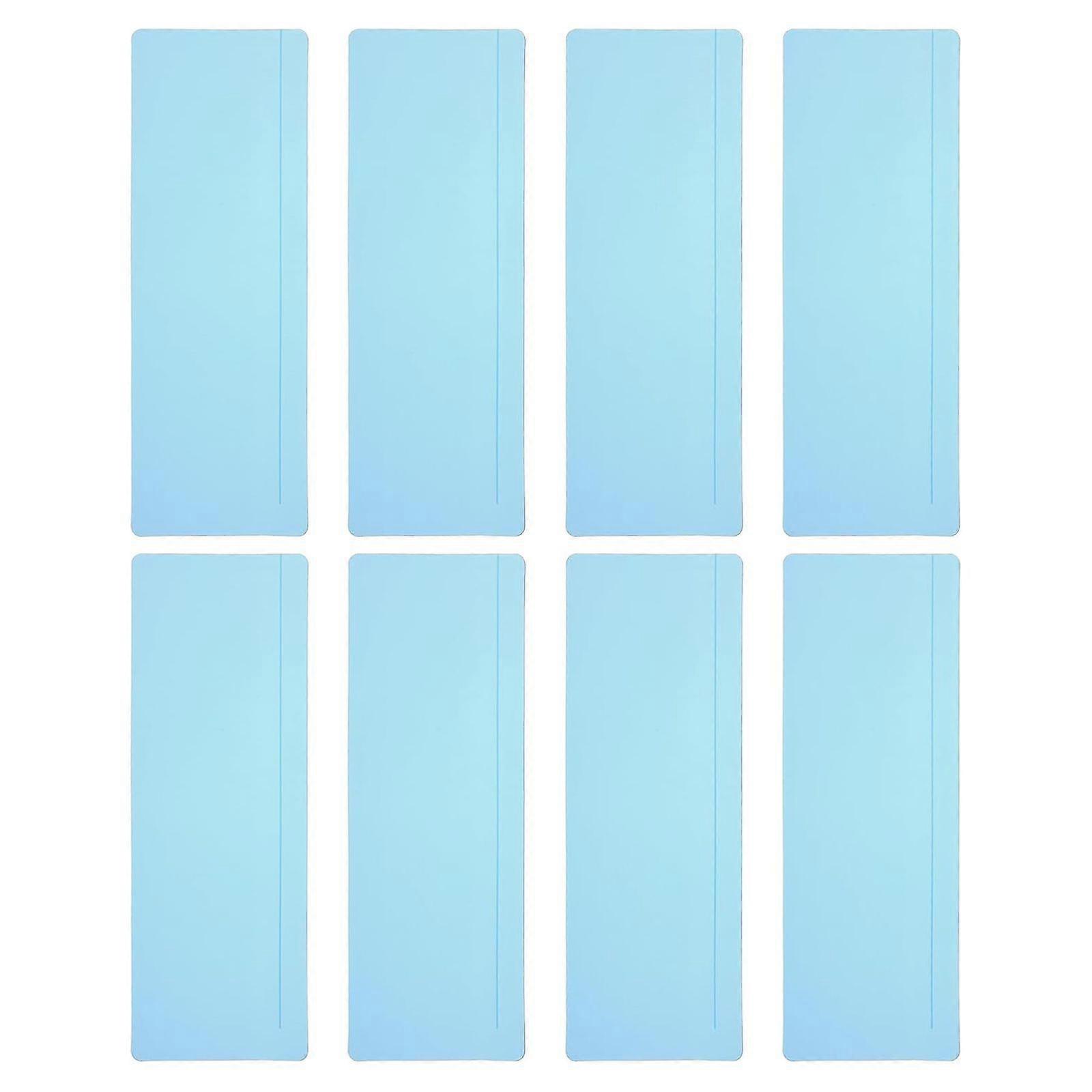 8pcs transparent guide bookmark - blue
