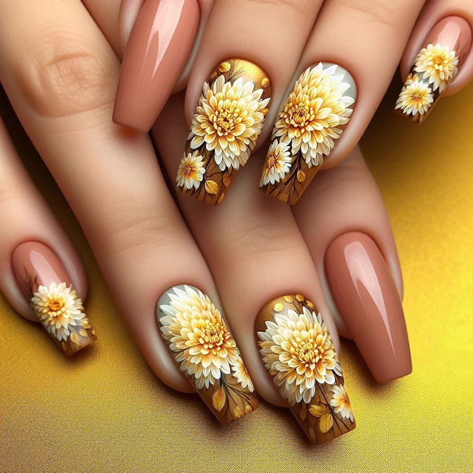 棺桶ネイルのヒントフェイクネイルグルーネイルスティックオンネイルプレスオンネイル女性と女の子のギフトのための人工偽の釘