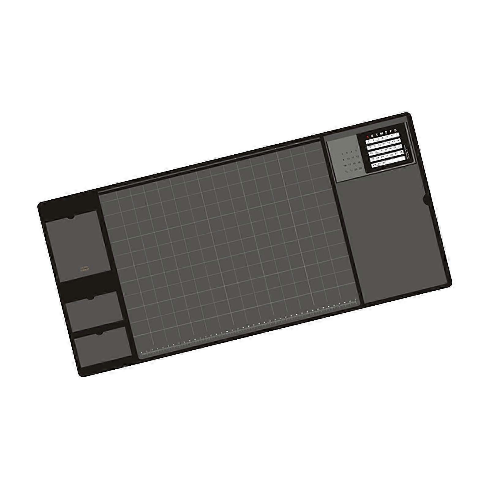 Office Desk Mat Desk Blotter Mouse Pad for Keyboard Office Desktop Computer Home-color: Black