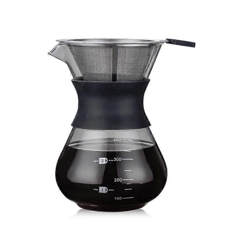 High Temperature Resistant Coffee Maker 400ml With Strainer