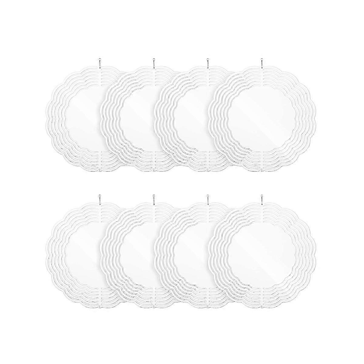 8Pcs 10 Inch Sublimation Wind Spinner Blanks 3D Wind Spinners Hanging Wind Spinners for Indoor Outd