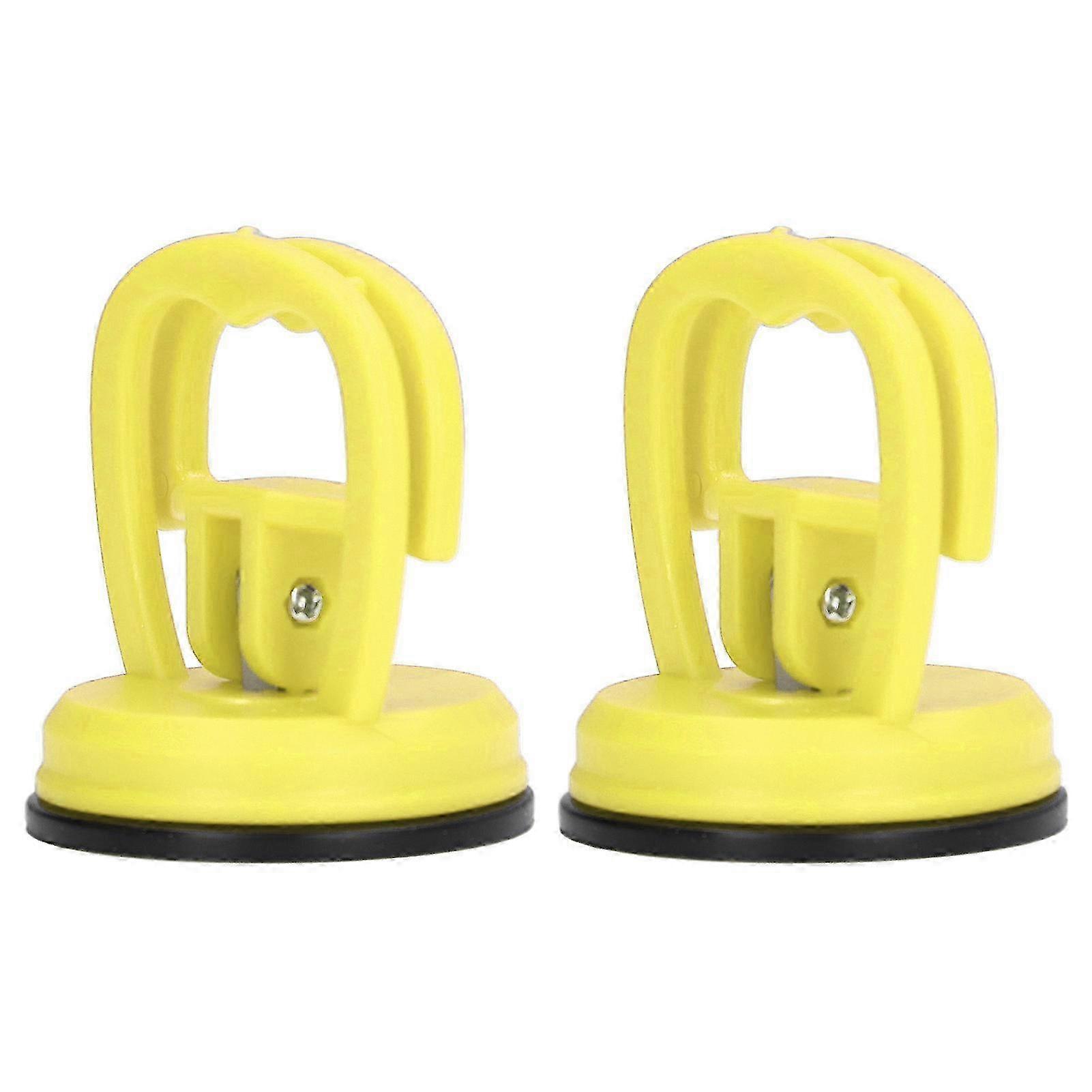 Suction Cup Puller for Tile, Car, Phone - One Hand Tool - Yellow
