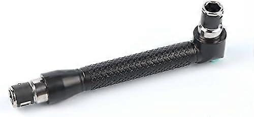 Mini screwdriver and bits, 1/4" drive, L-handle extension, double hex socket wrench