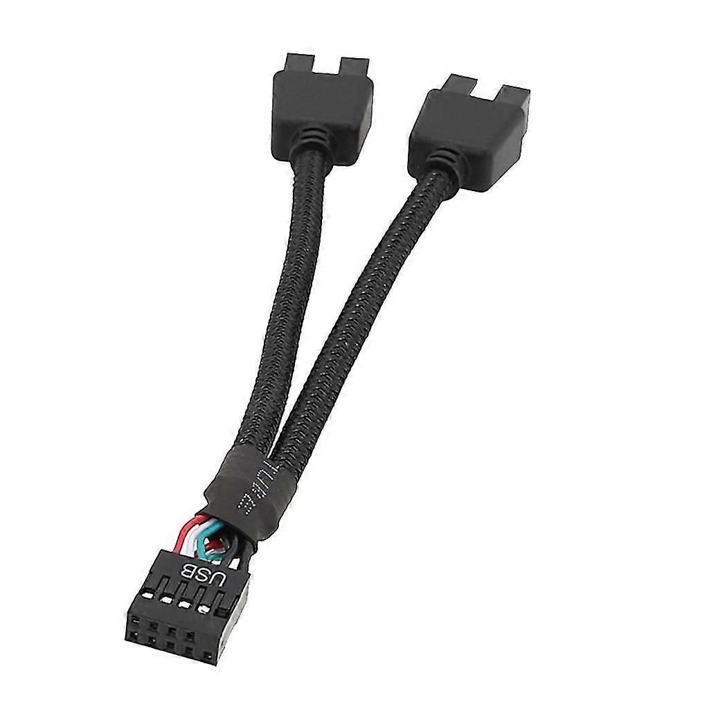 Motherboard USB 9Pin Interface Header Splitter 1 to 2 Extension Cable Adapter