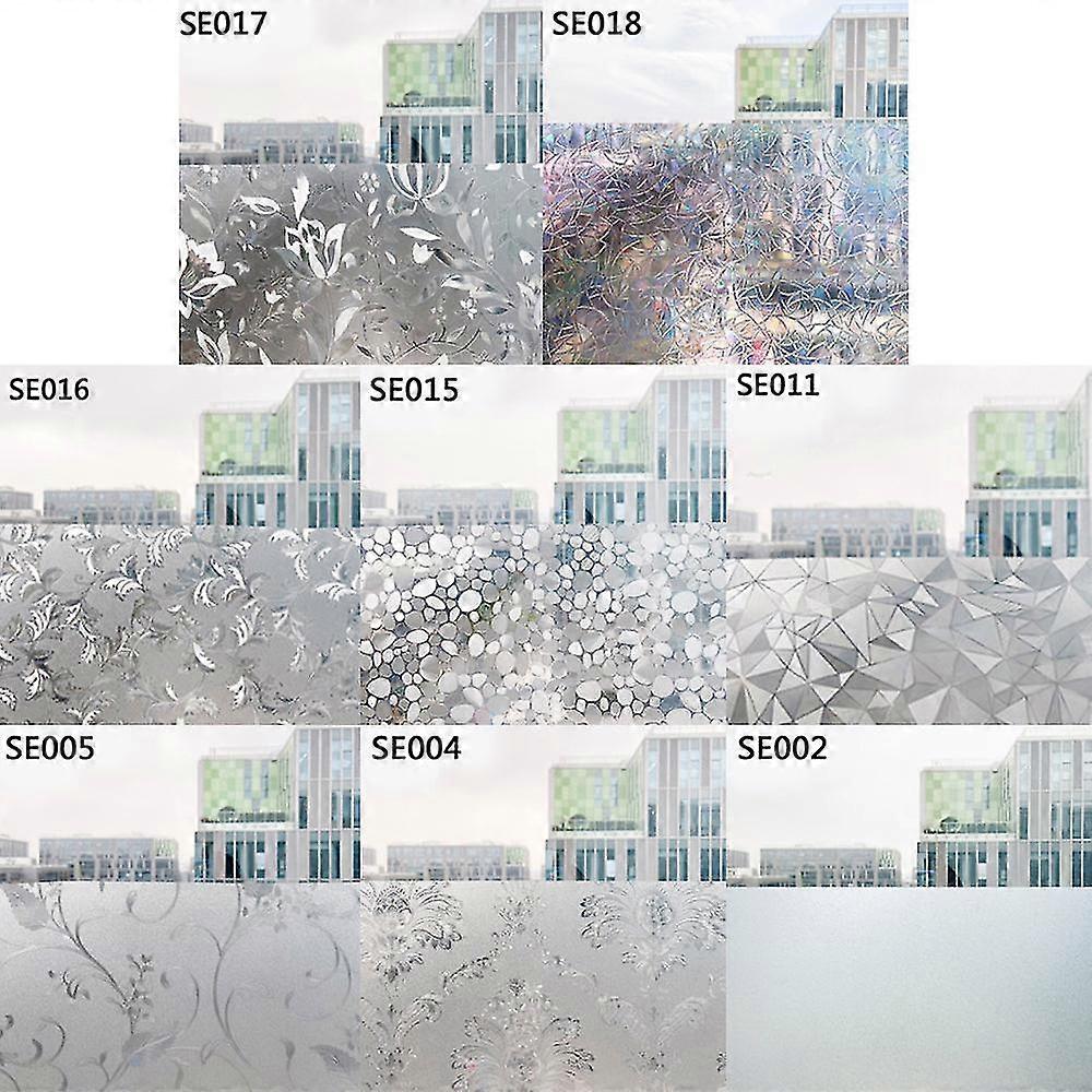 粘着性装飾ウィンドウフィルム - 静的粘着プライバシービニール、家庭とバスルームでの使用に適しています