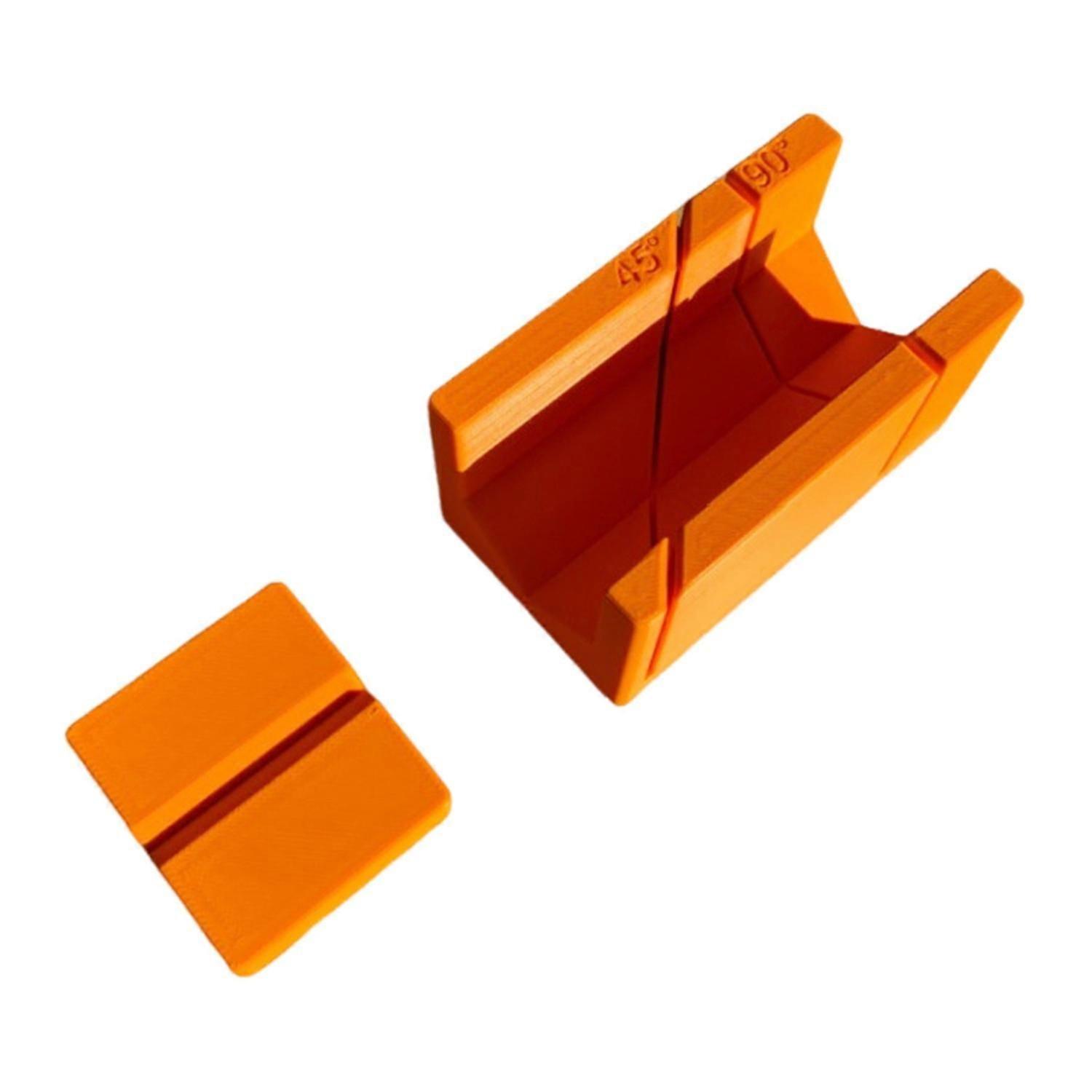 3D Printed Miter Box Saw Guide with 90-Degree And 45-Degree Angle Slots Miter Box Angle Cutting Tool