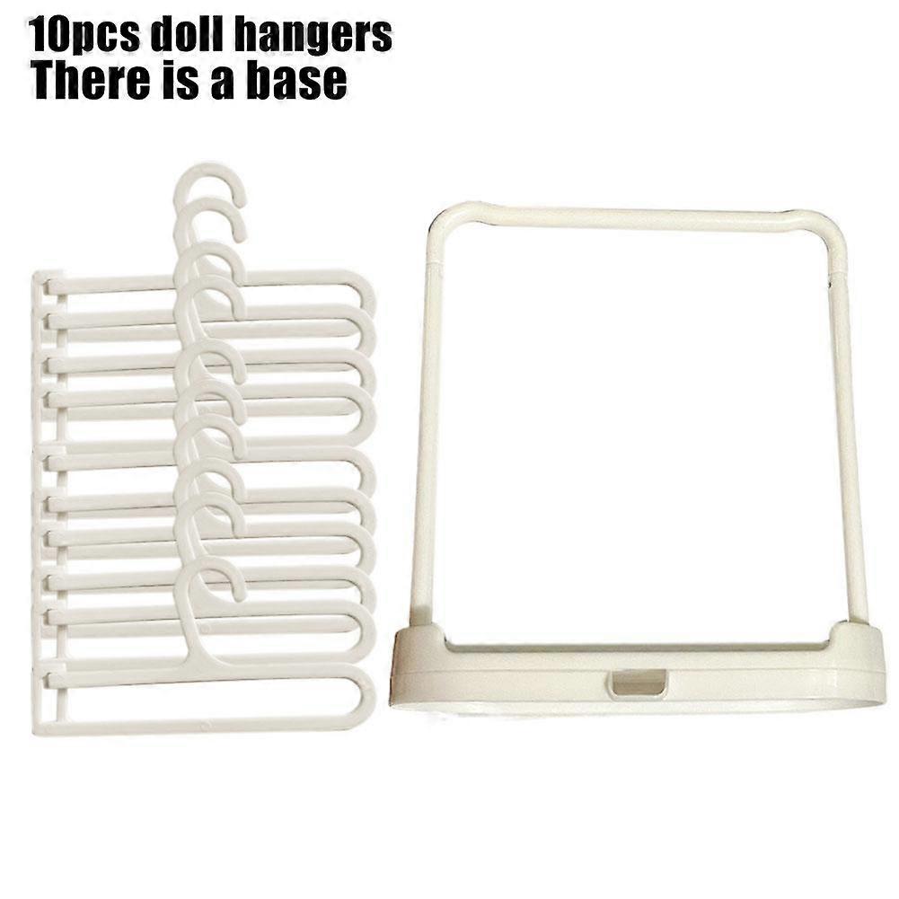 Labubu Mini Clothesse Hanger 10pcs/Set Used for Labubu and Other 17 Cm Dolls