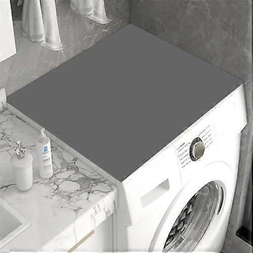 Washing Machine Pad Non-Slip Grey Cover 40x60 cm Absorbent Quick-Drying Universal Washing Machine Protector