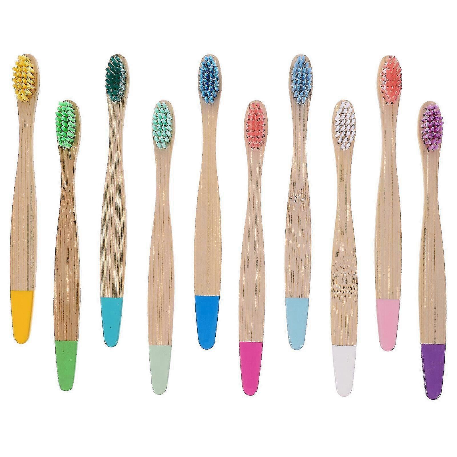 10pcs Durable Kids Toothbrushes Portable for Convenient Use