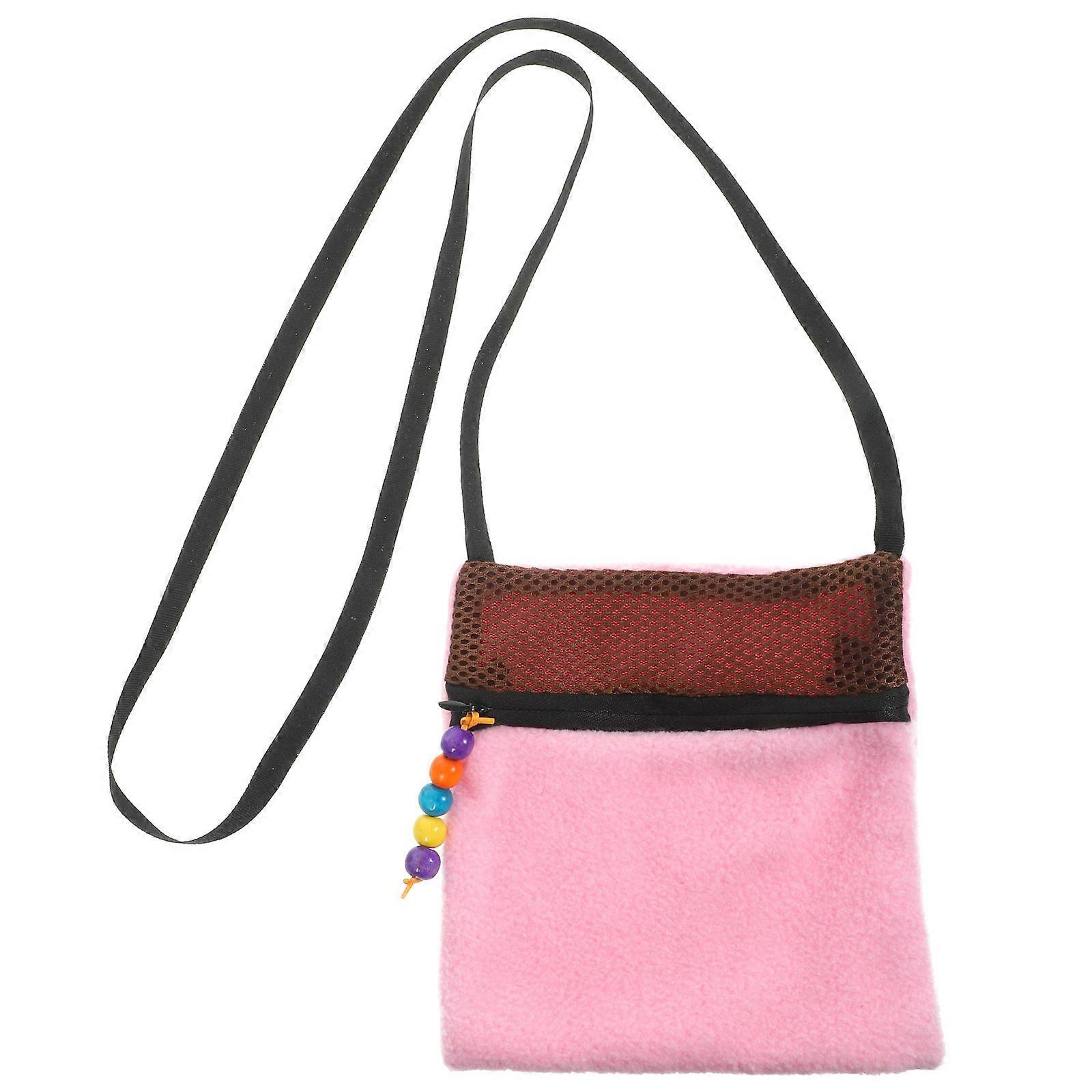 Lightweight Portable Pet Carrier Bag with Breathable Mesh Window and Zipper Closure for Hamsters, Rats, and Sugar Gliders – Ideal for Outdoor Travel