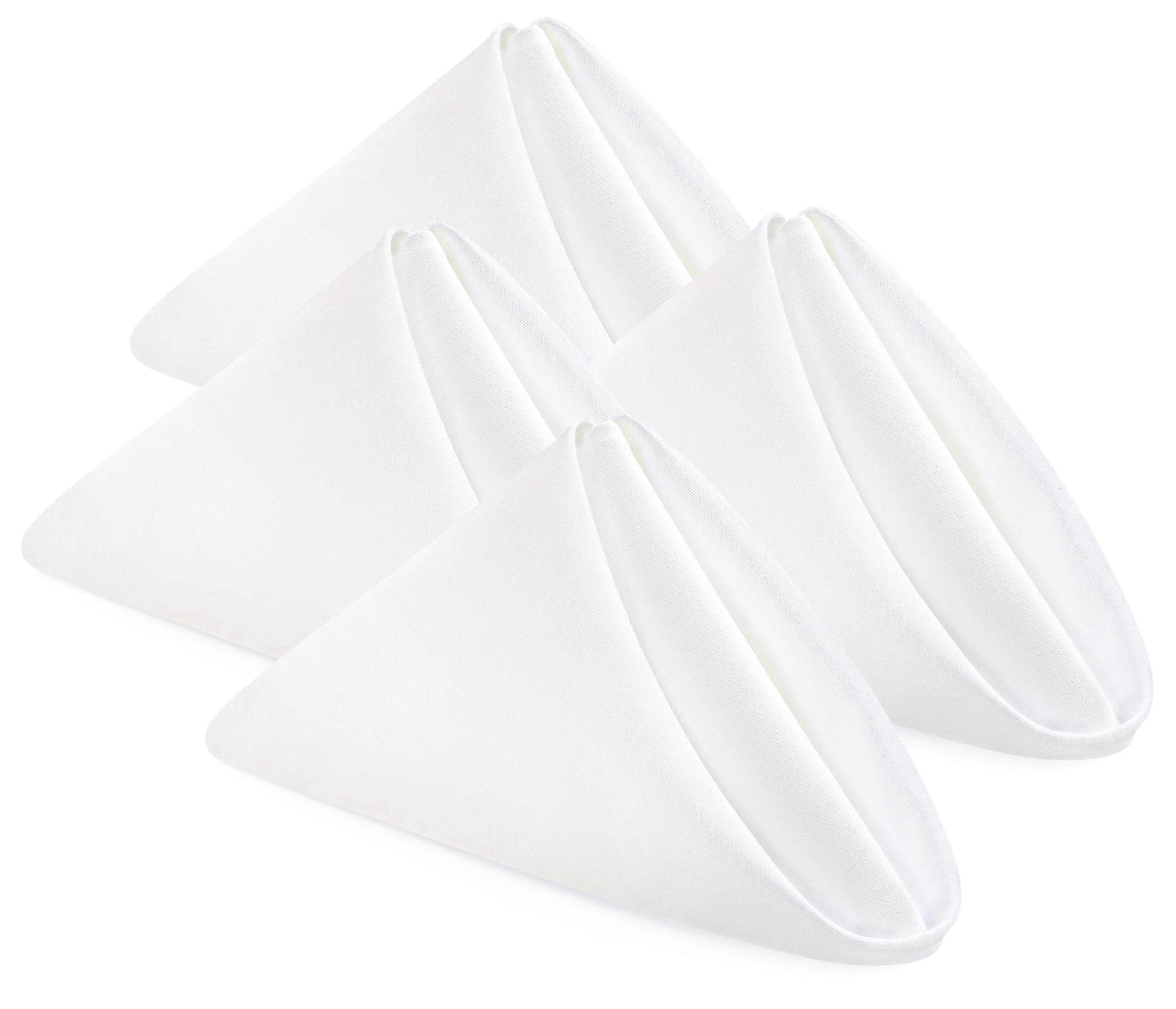Fabric Napk Pack of 24, Reusable, Soft Ideal for Events and Home, Polyester (White)