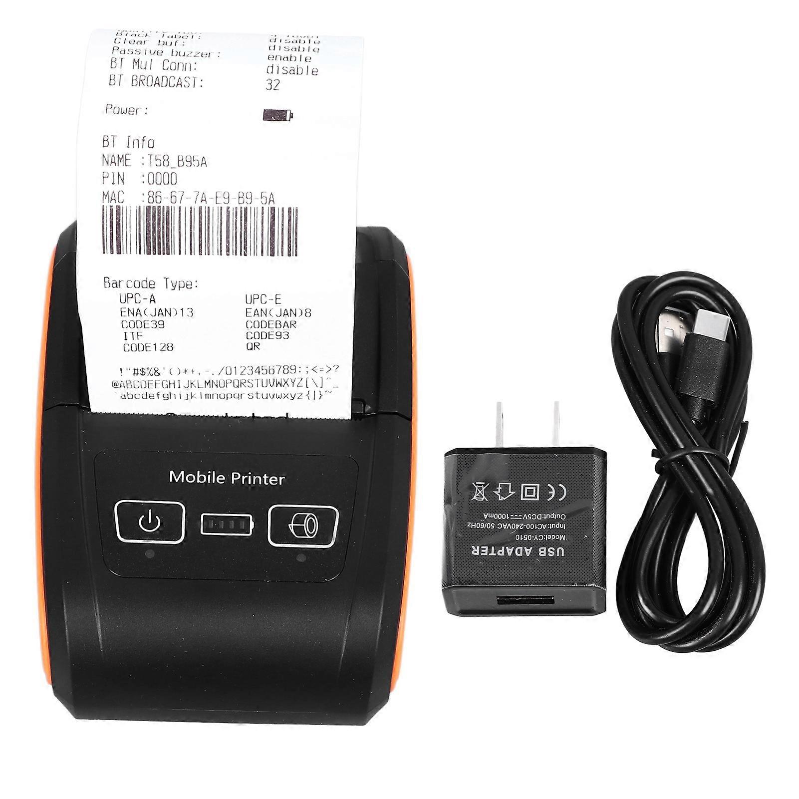 58mm Thermal Printer Bluetooth 4.0 Wireless Multifunction Mini Portable Thermal Label Printer   for Android for IOS