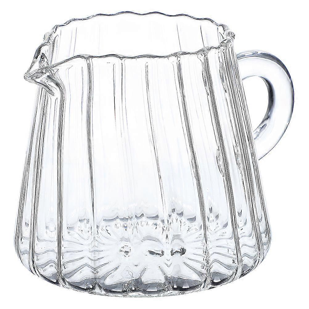 Elegant Wave Shaped Glass Pitcher for Coffee, Milk, and Hot Beverages – Versatile, Portable Design for Home, Office, and Travel Use