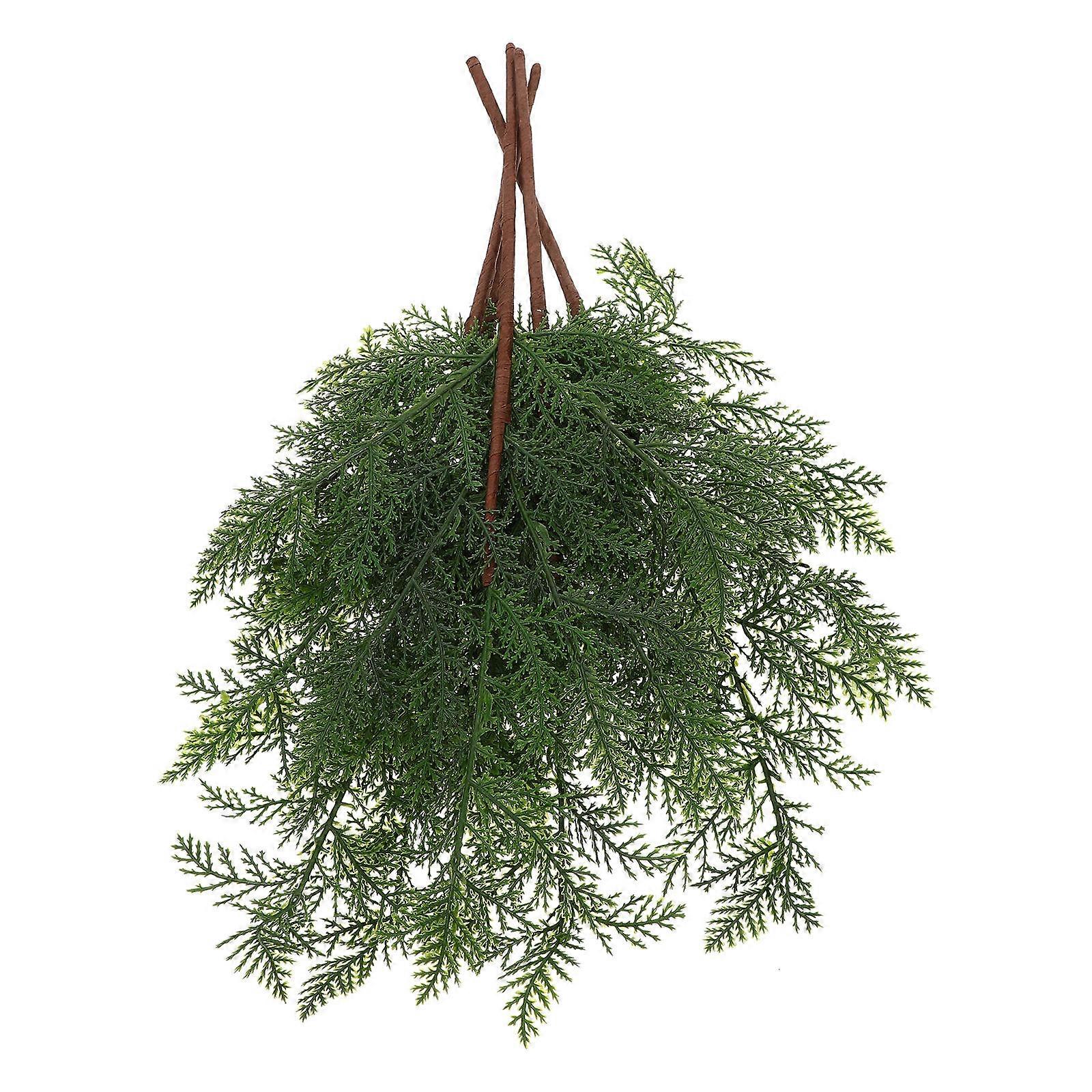 Artificial Pine Branches Faux Pine Branches Realistic Style Diy Accessories For Wedding Party Home 5Pcs