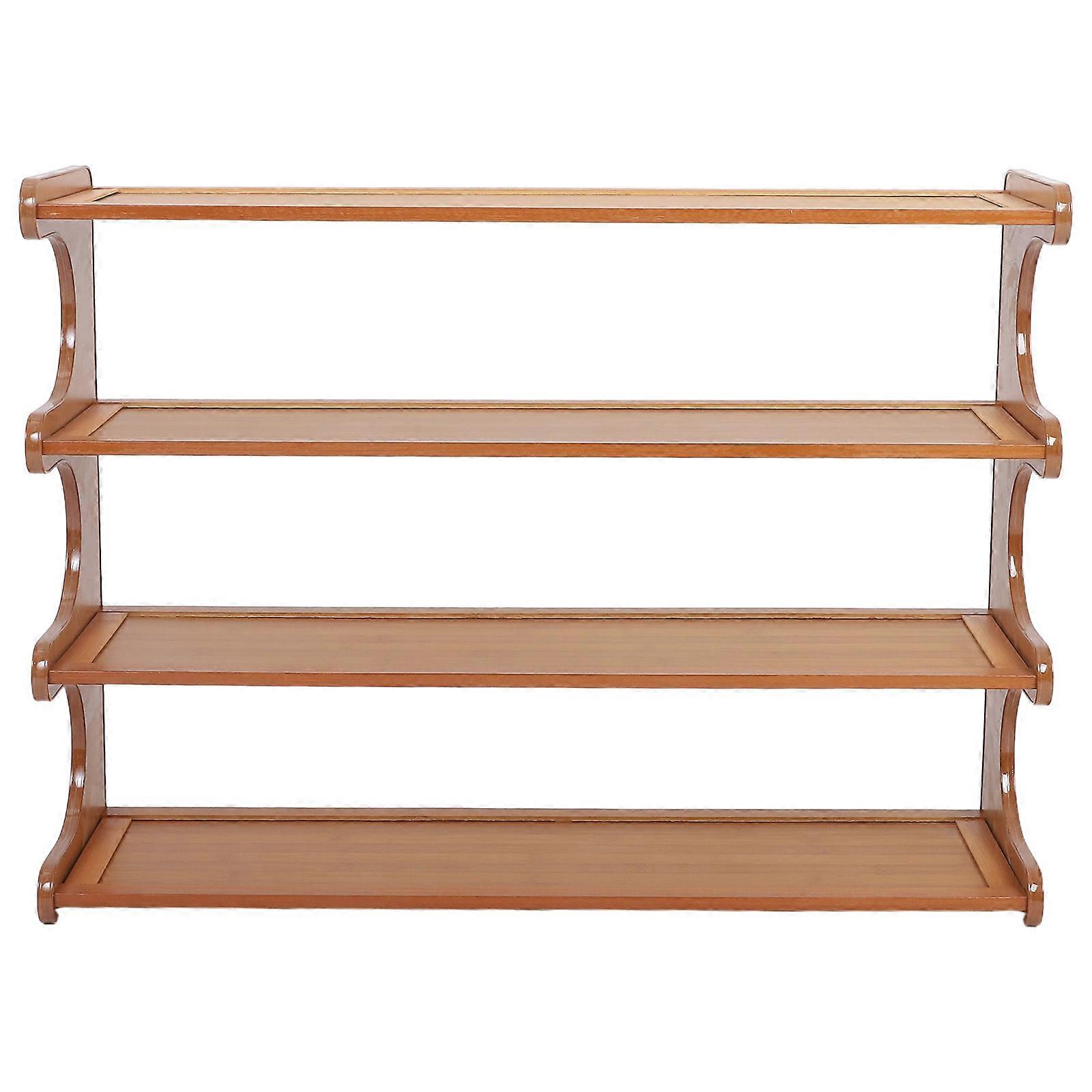 Entryway Bamboo Shoe Rack 1Set Brown Narrow with Ample Storage Space for Home
