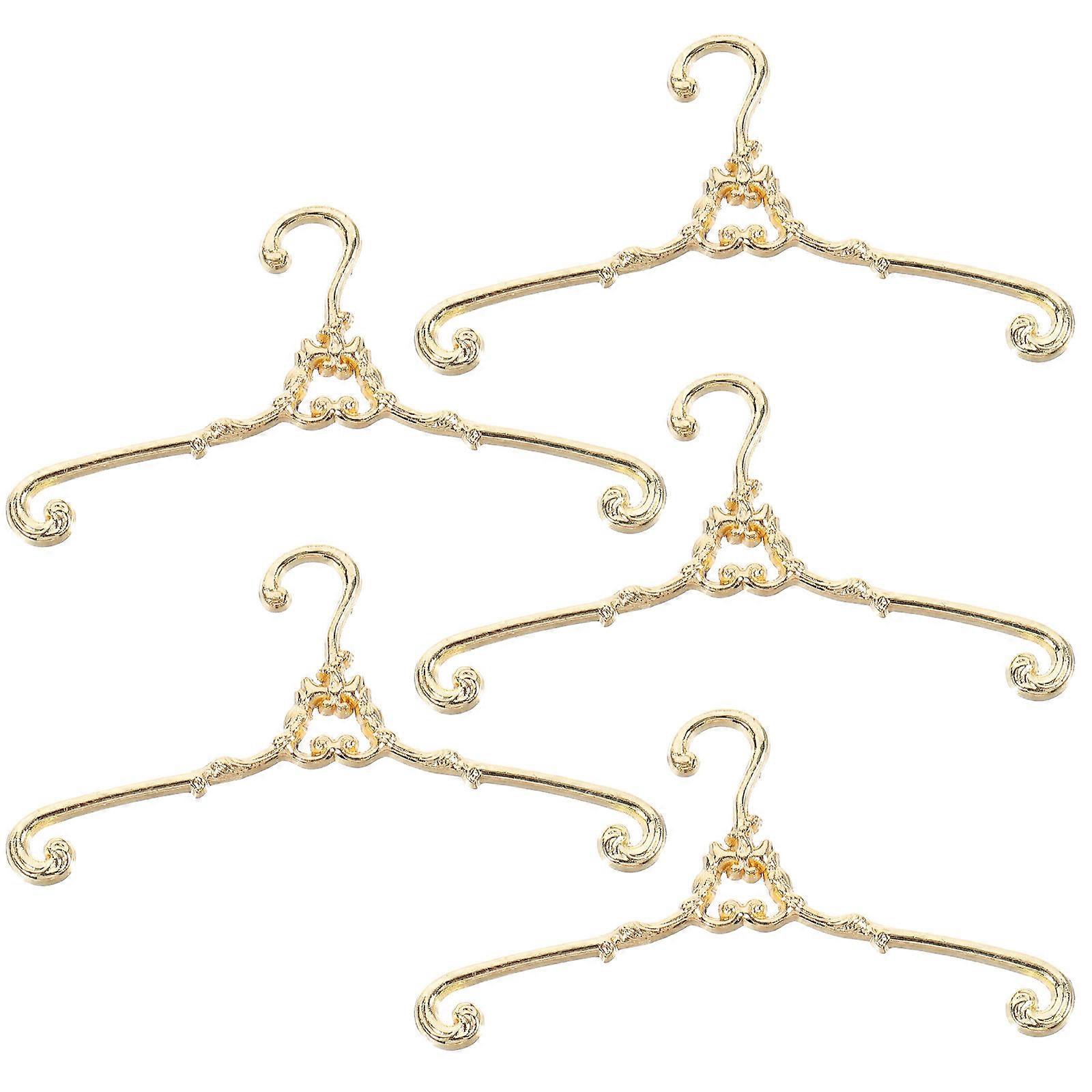 Lifelike Tiny Hangers Doll Wardrobe Organization Iron 5Pcs