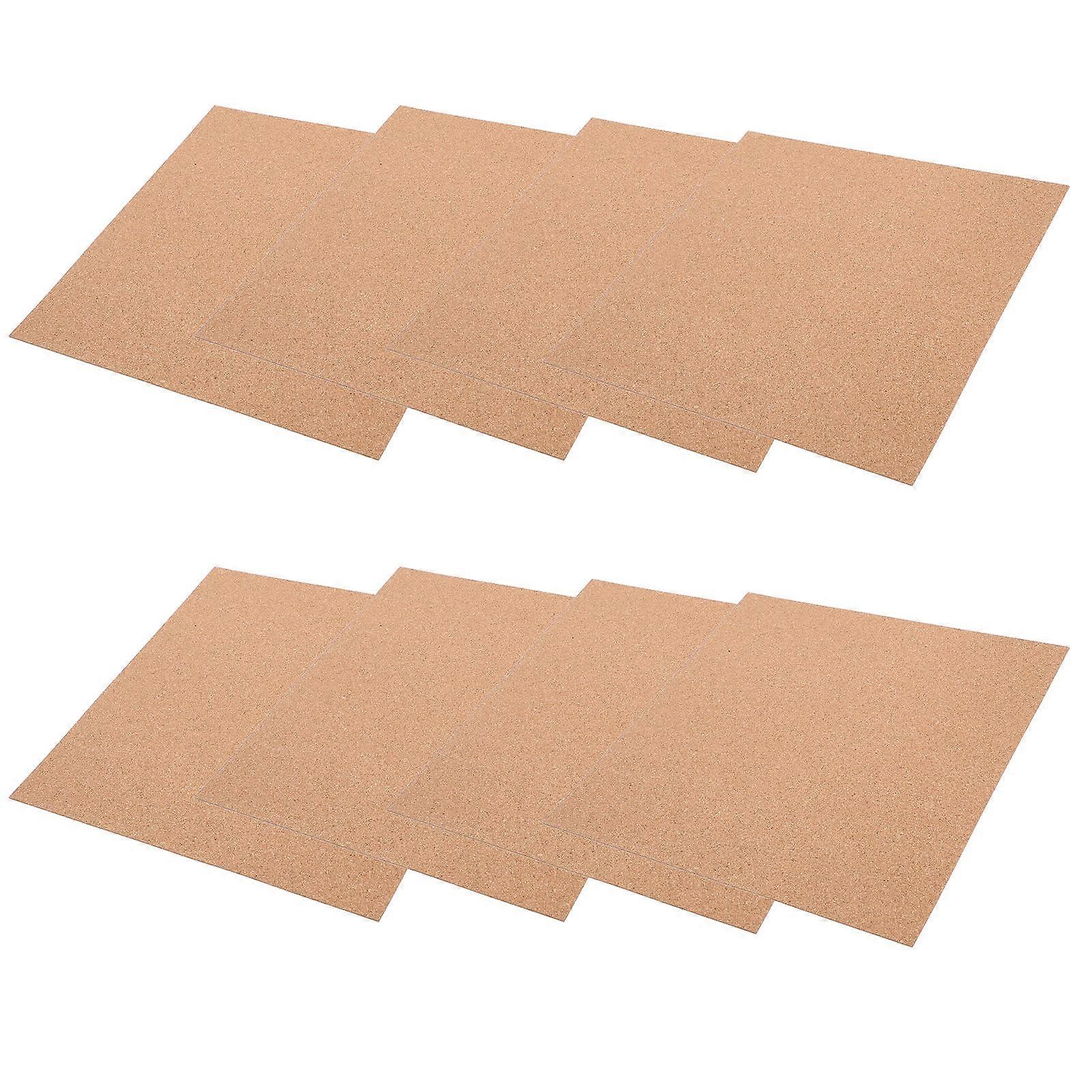 Cork Board Bulletin Board General Users Handicrafts Khaki 30.00X30.00X0.20cm Resists Deformation 8Pcs