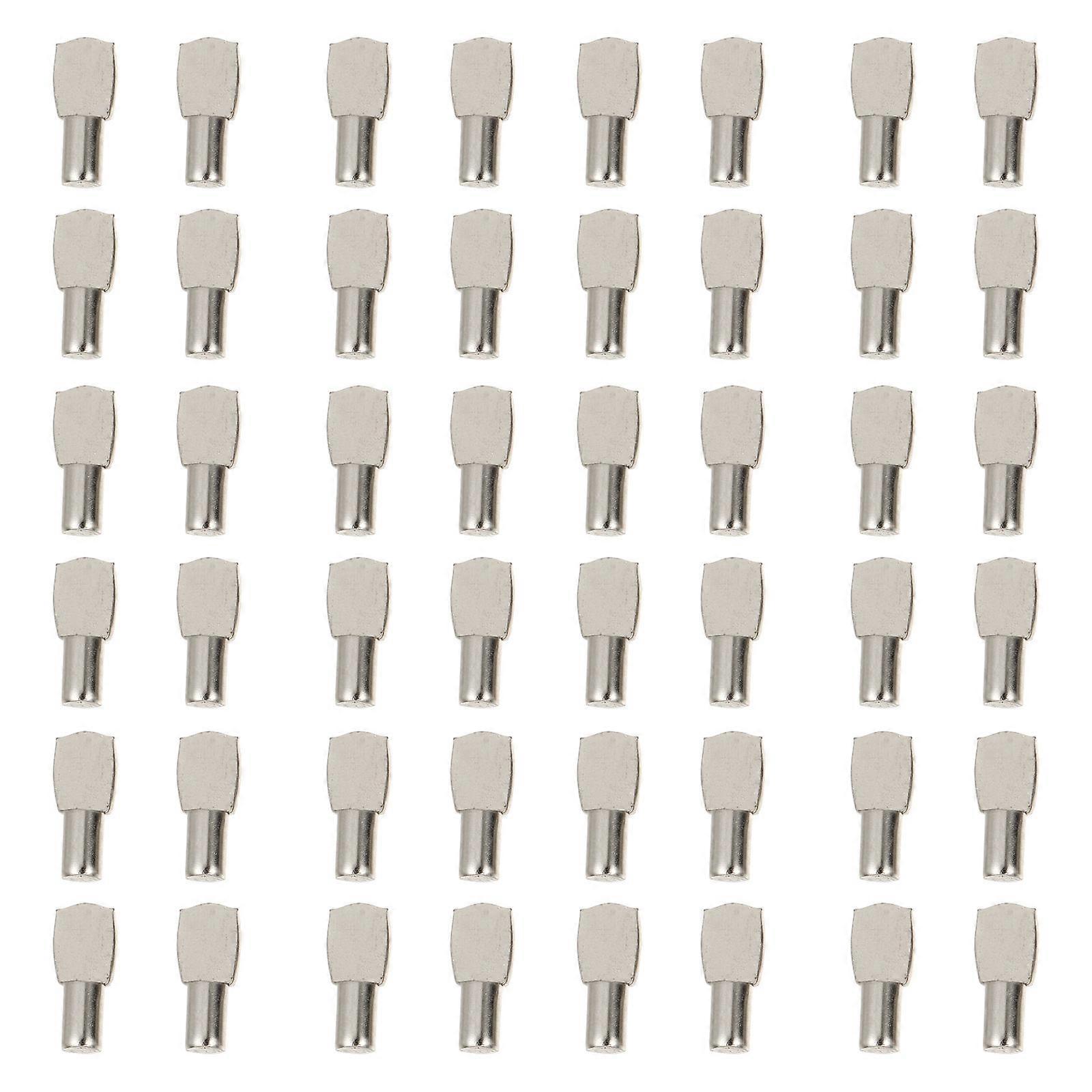 Spoon Shape Shelf Pegs Steel Furniture Cabinet Assembly Silver 1.80X0.70X0.50CM 50Pack