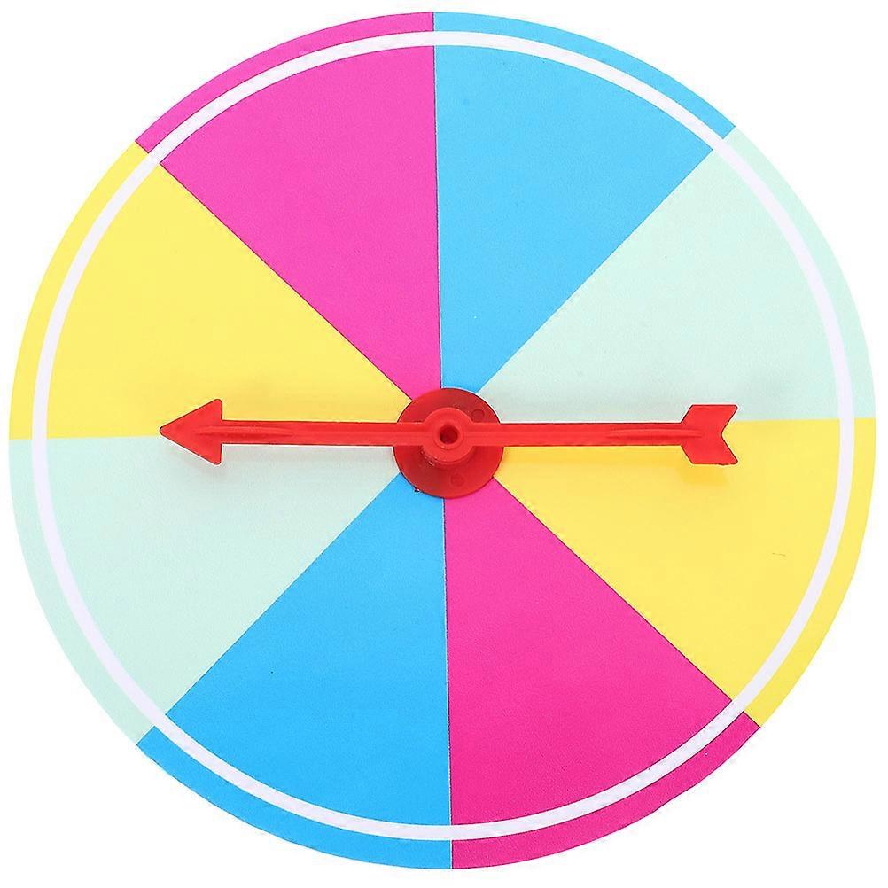 Turntable Rotatable Prize Wheel Game Turntable Party Festival Multi Color 25cm Diameter Plastic All Ages 1Pack