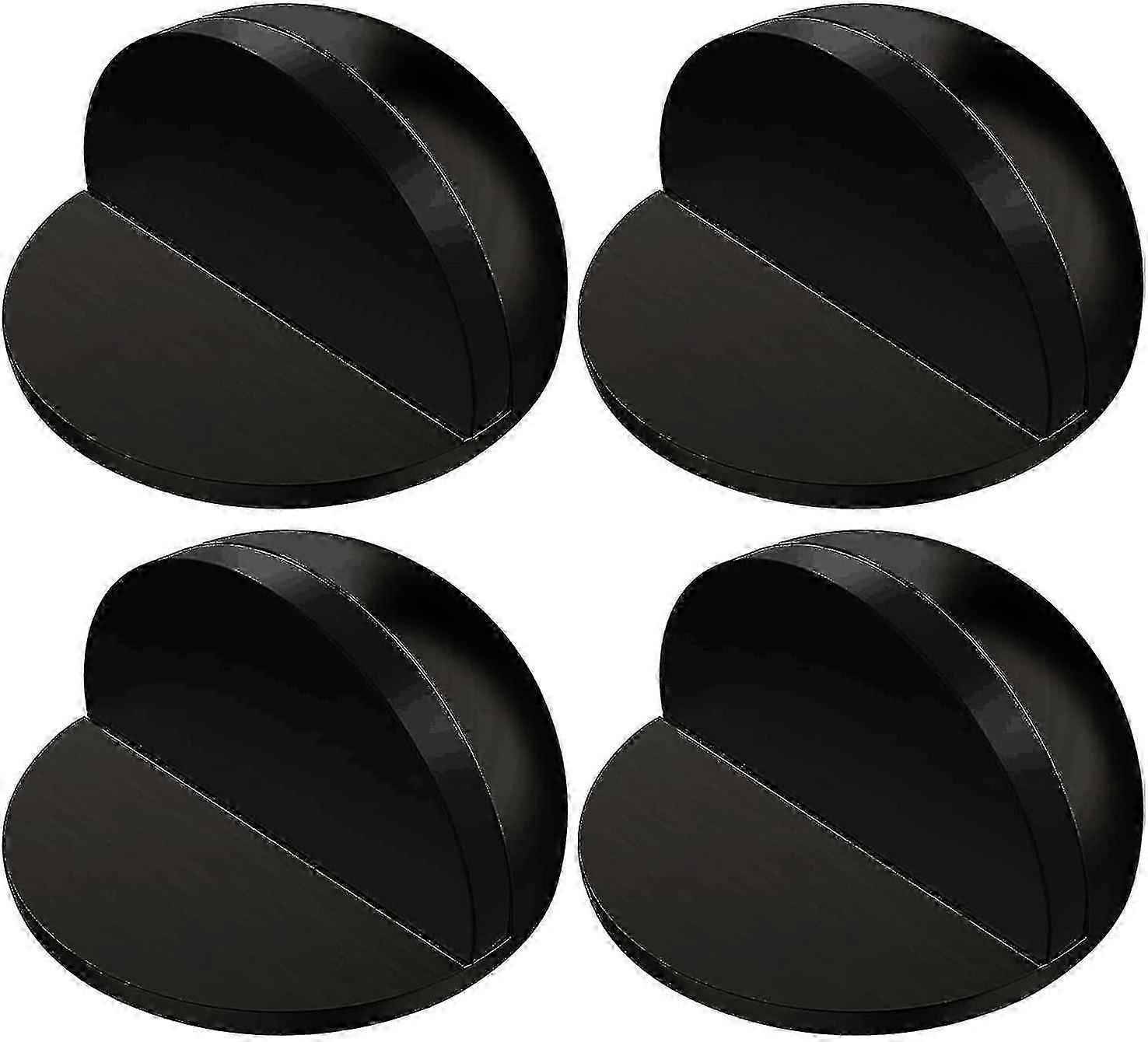 Bodentürstopper ohne Stanzen 4 Stück schwarz
