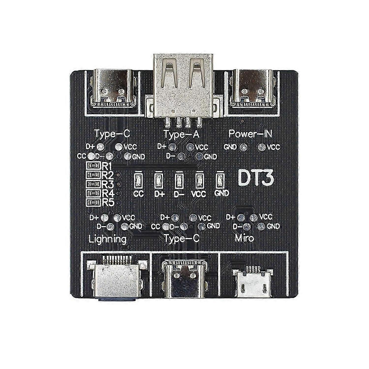 USB Data Cable On-Off Detection Board for Micro-Type Type-C Port DT3 USB Cable Tester Fast Detection