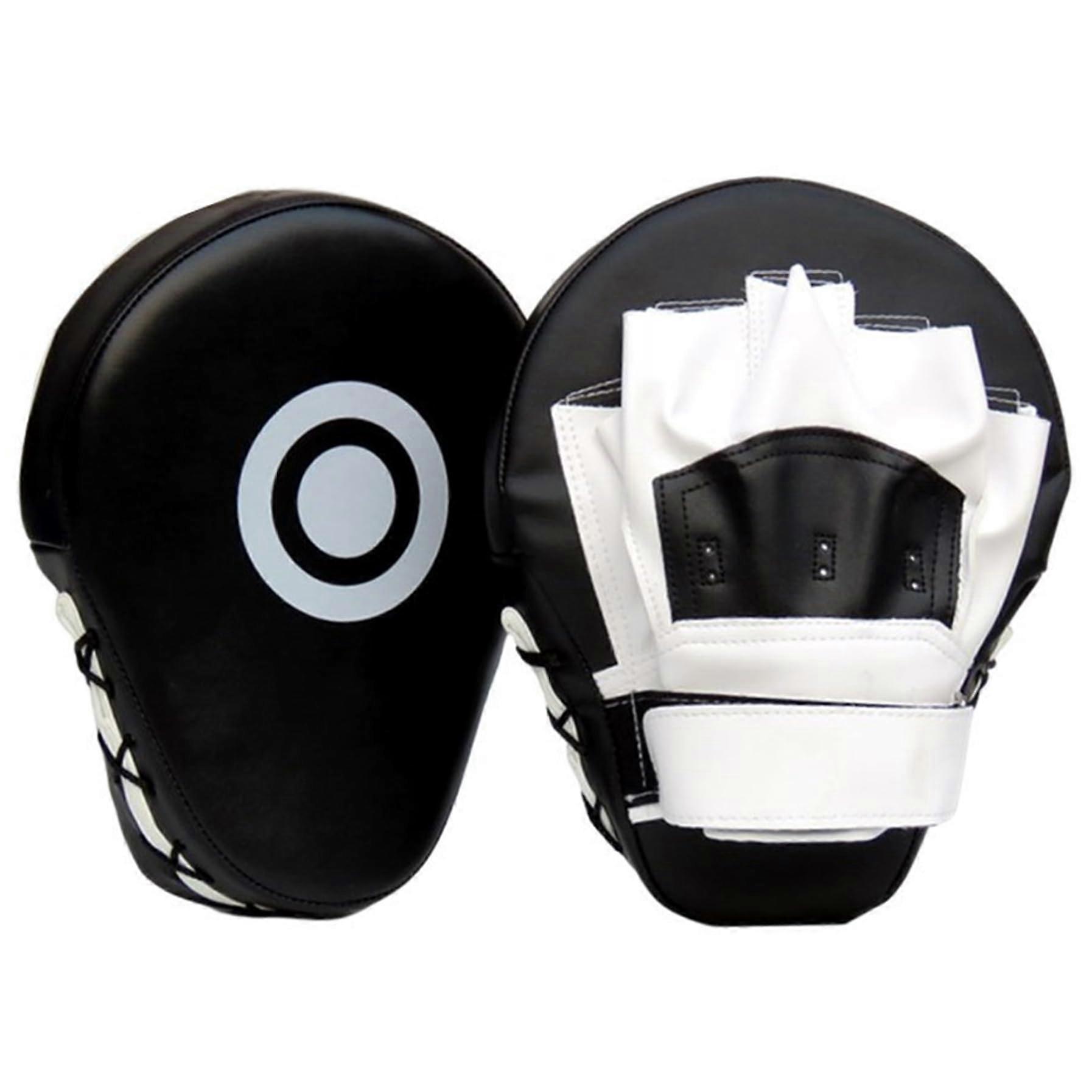 2 Piece Boxing Gloves Leather Adjustable Strap Wear Resistant