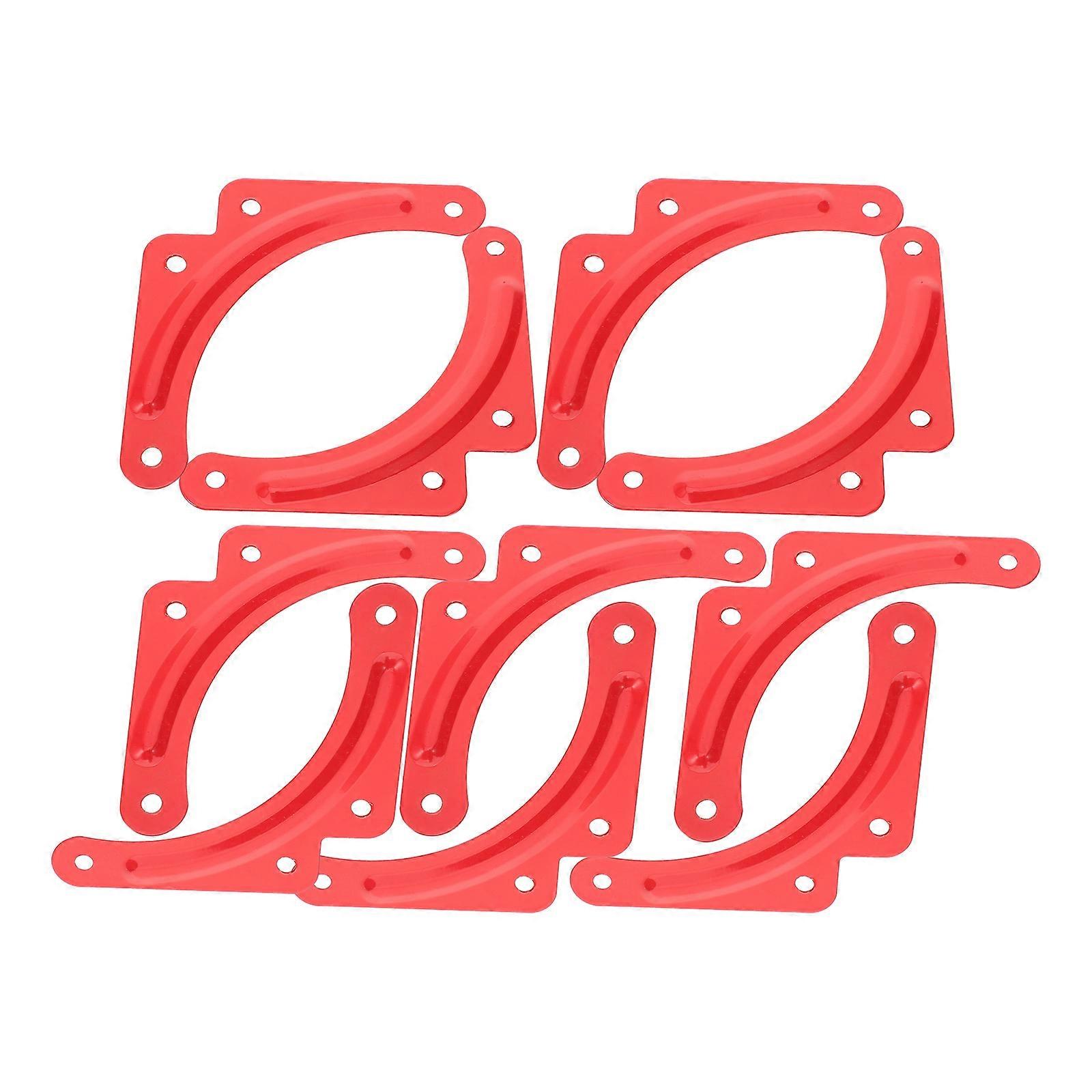 Ladder Fixing Sheet Step Ladder Corner Bracket Diy Projects Professional Use Red 14.00X7.00X0.20CM Stability Enhancement 10Pcs