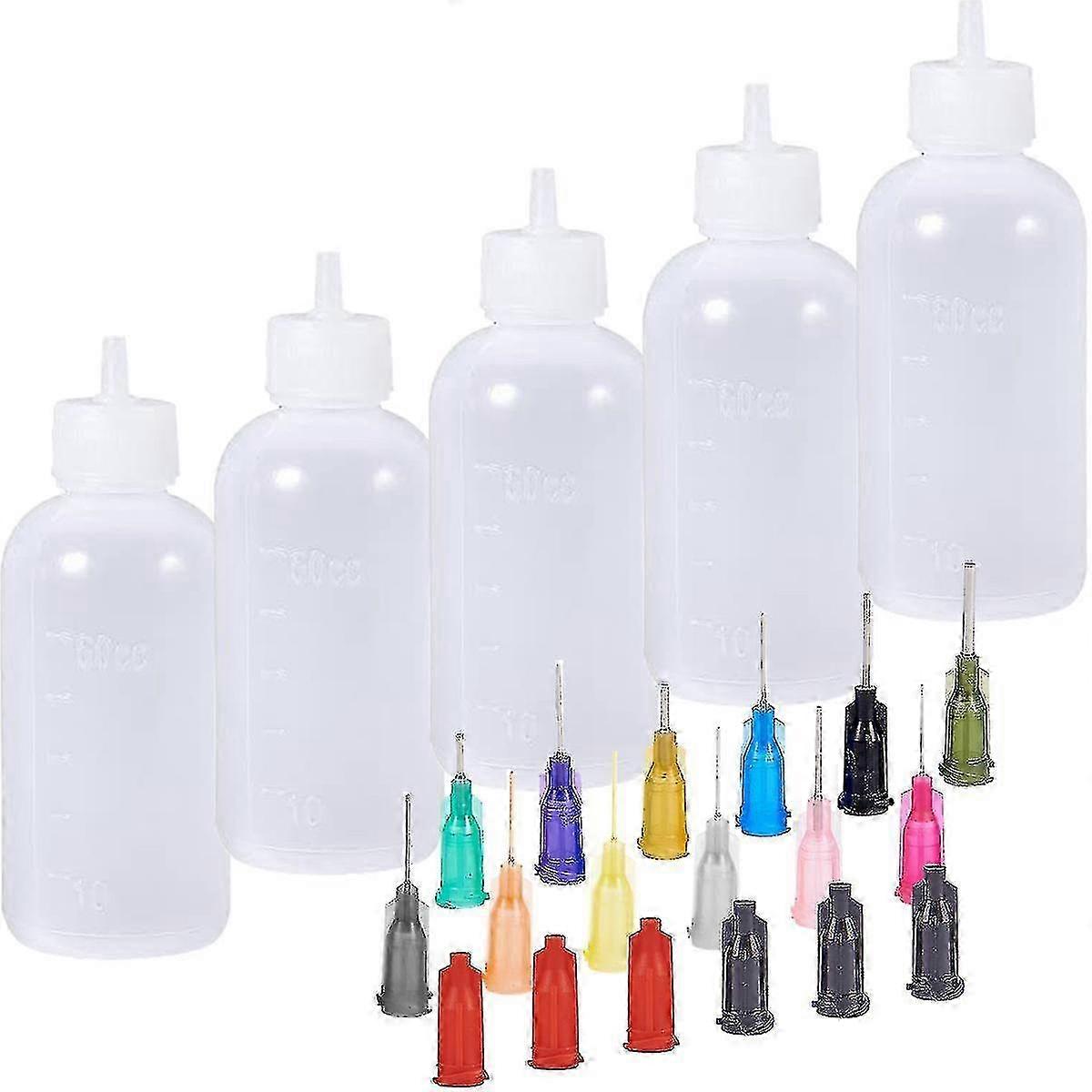 8 Pack Multipurpose DIY Precision Tip Applicator Bottle Set, Ultra Fine Needle Tip Adhesive Applicator Squeeze Bottles Suitable for Craft Pr