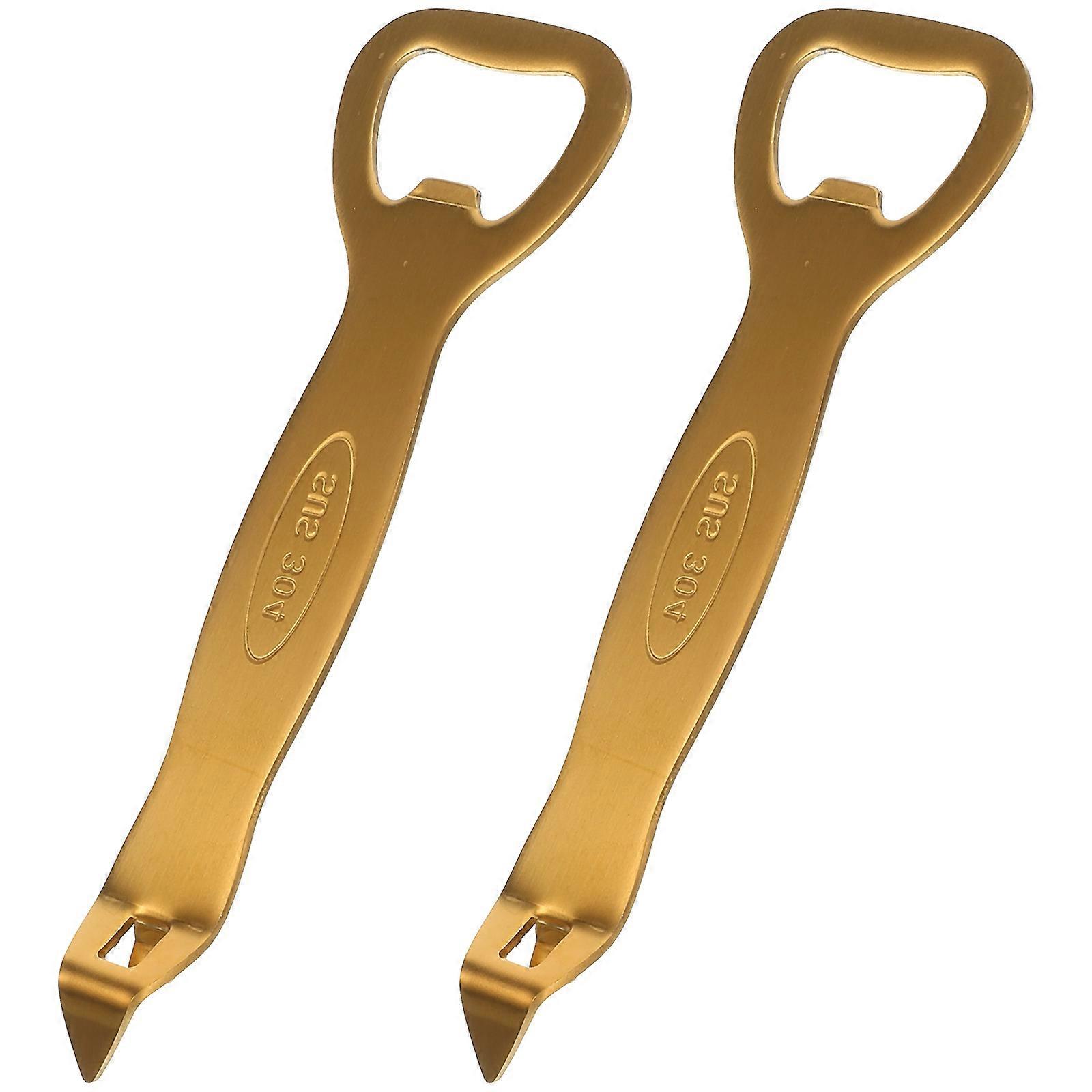 Bottle Opener Tool Medicine Bottle Opener For Medical Professionals Round Hole Design Golden 2Pcs