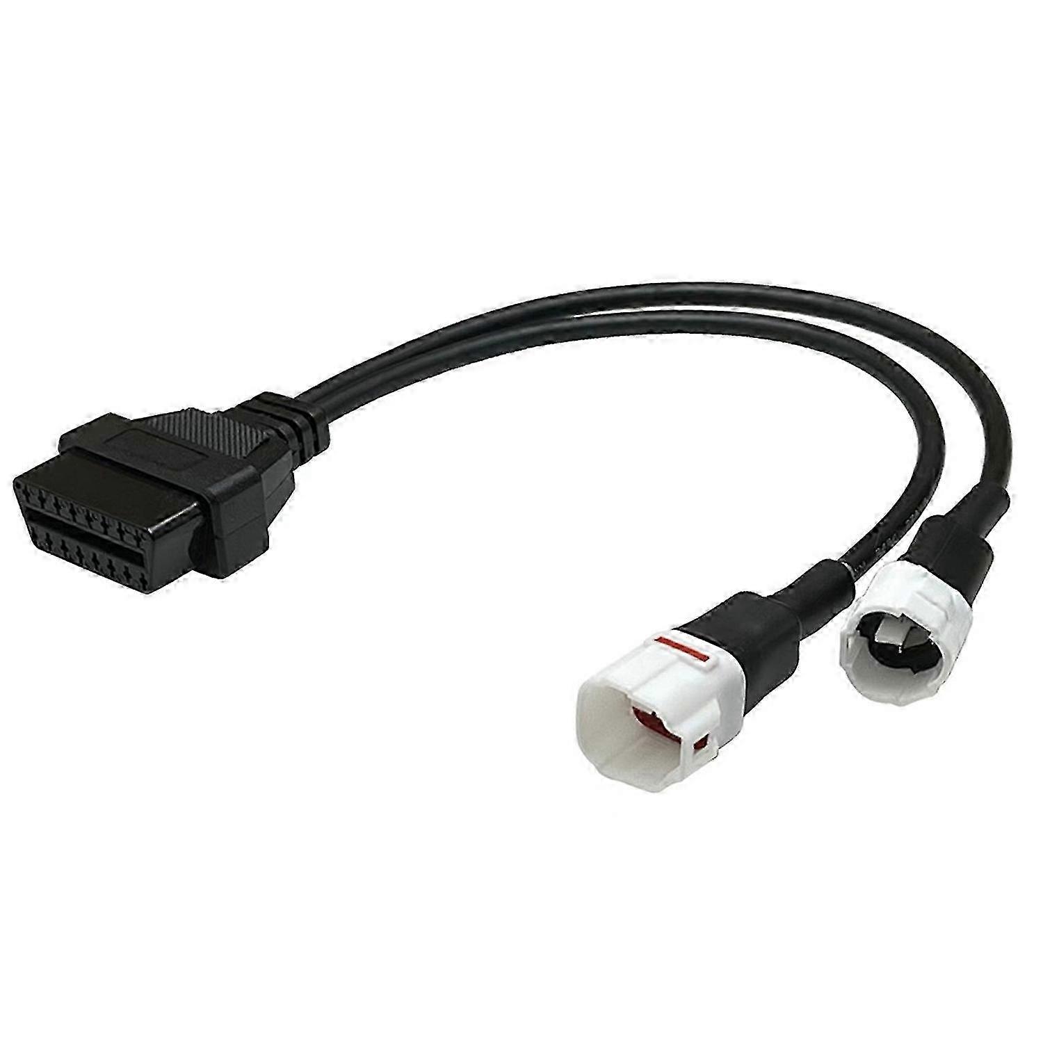 Compatible with Motorcycle Scanner Cable 2 In 1 for 3pin + 4pin OBD2 Scanner