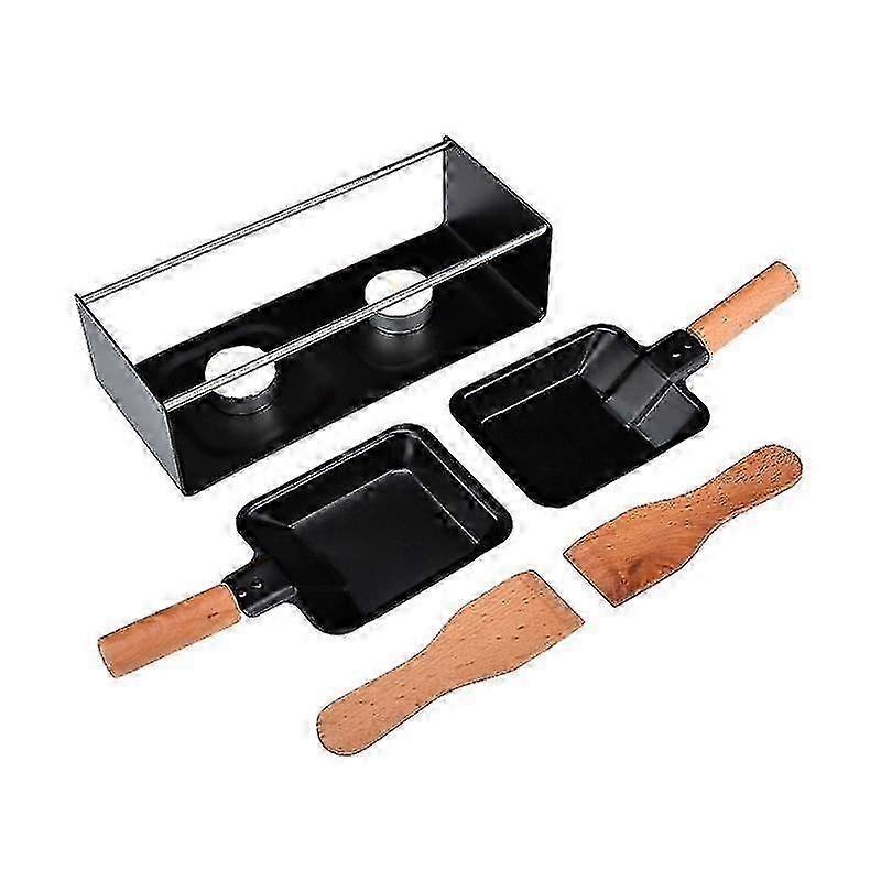5Pcs/Set Mini Non-stick Cheese Baking Tray with Wood Handle Spatula