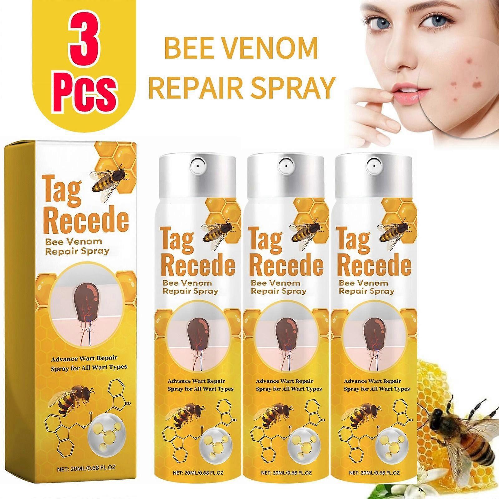 3X Bee 20ml Tag Recede Bee Spray ، Tagrecede Bee Spray للبشرة ، آمن لجميع أنواع البشرة