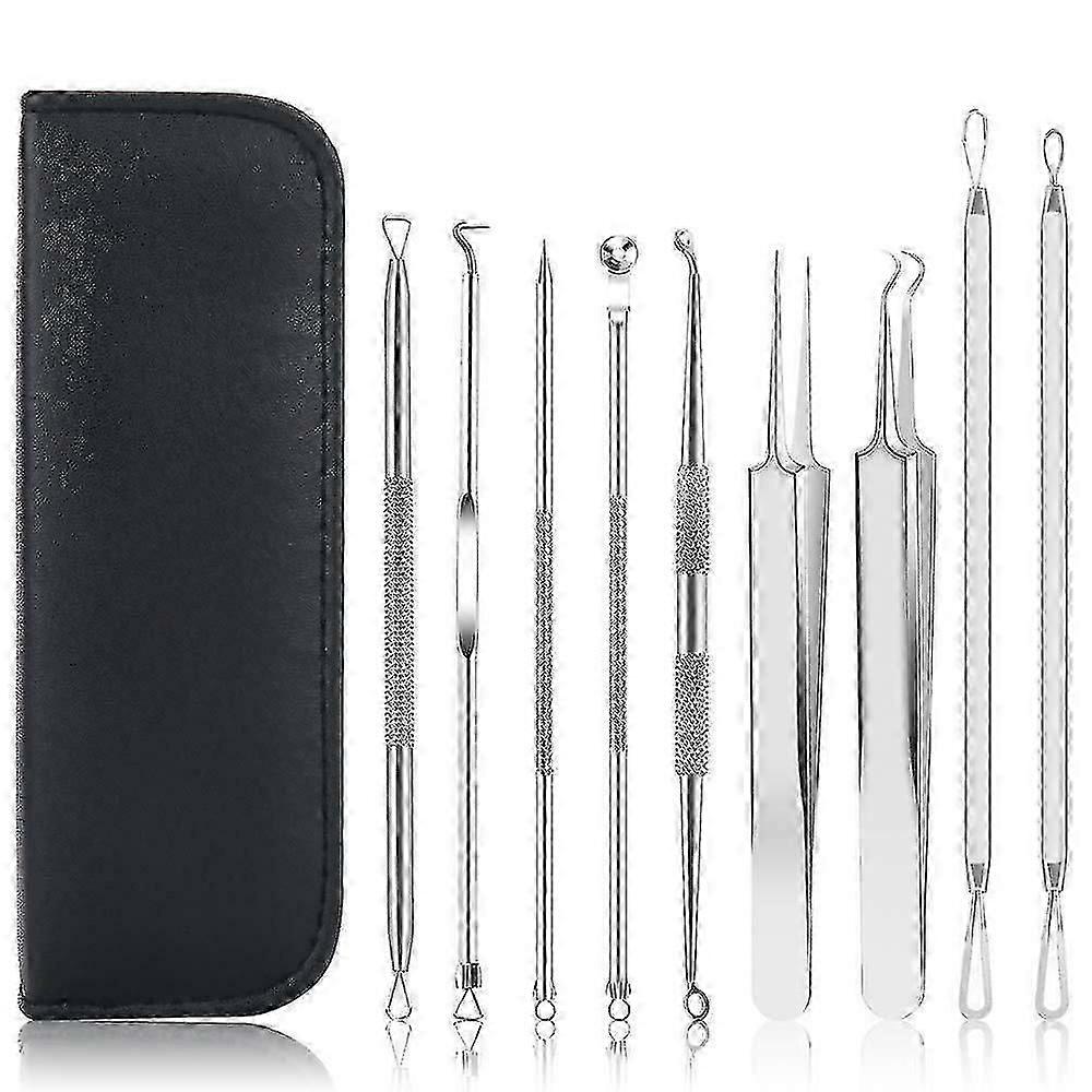 9 Pcs Blackhead Remover Pimple Tool Kit Professional Comedone Extractor