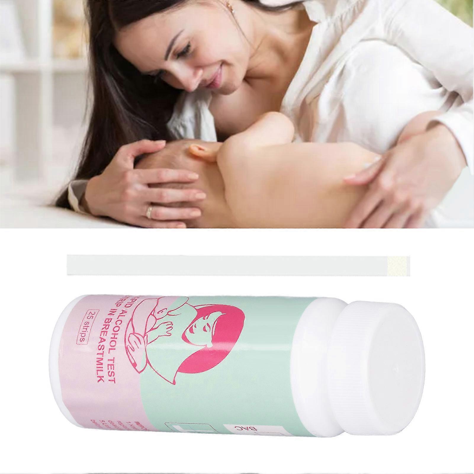25pcs Breastmilk Test Strips Accurate Fast Breastmilk Detect Strips with Bottle for Mother