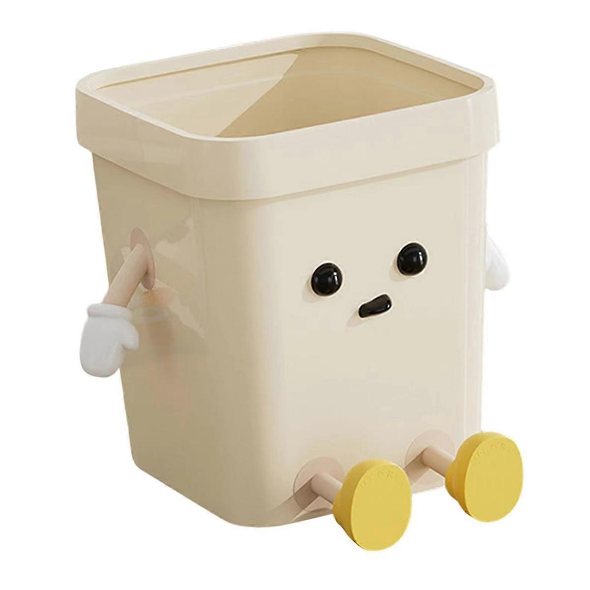 Trash Can Interesting Cute Garbage Bin Rubbish Container for Home Bathroom Under Desk Living Room Study M