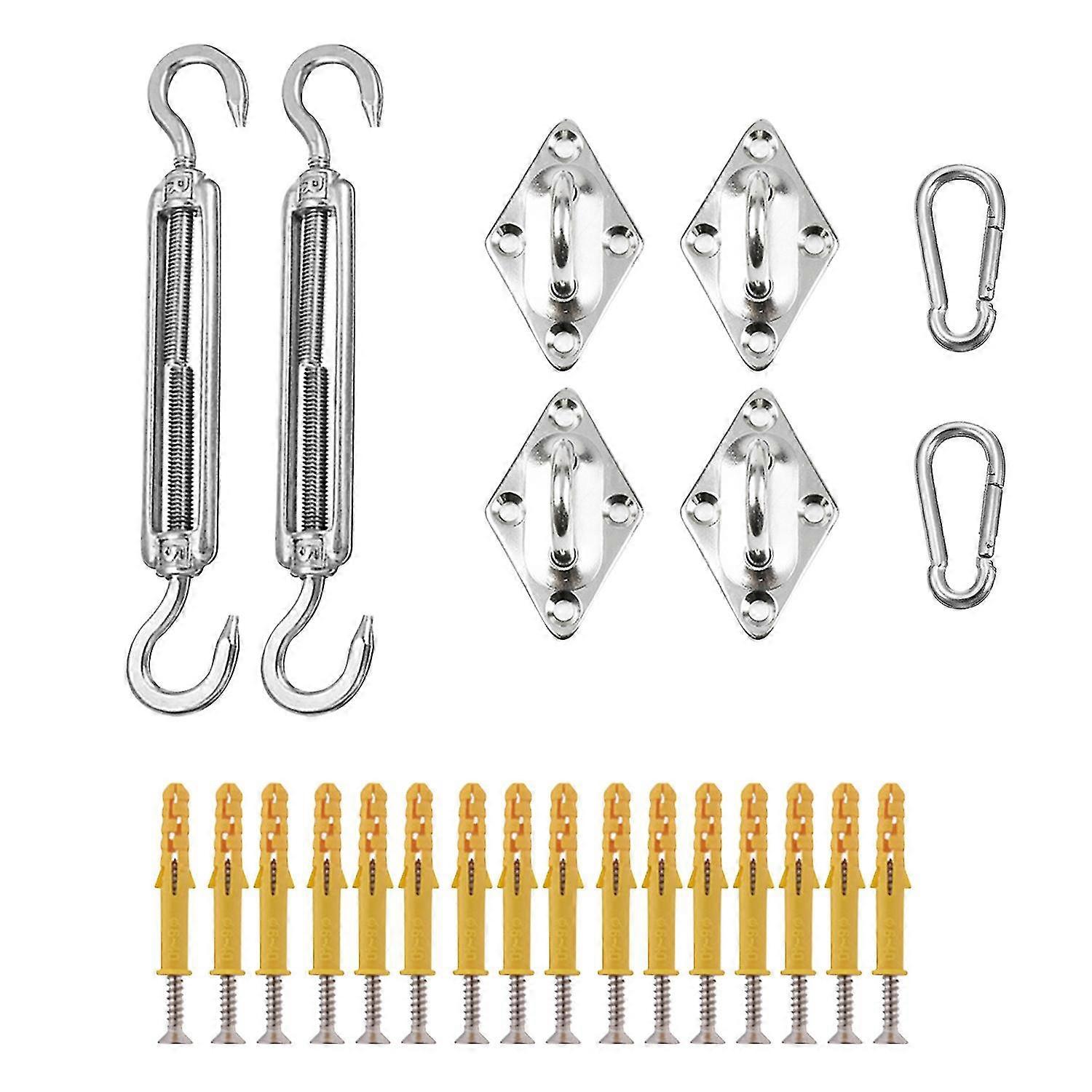 Shade Sail Hardware Kit for Rectangle Sun Shade Sails Stainless Steel Hardware Accessories for Shade