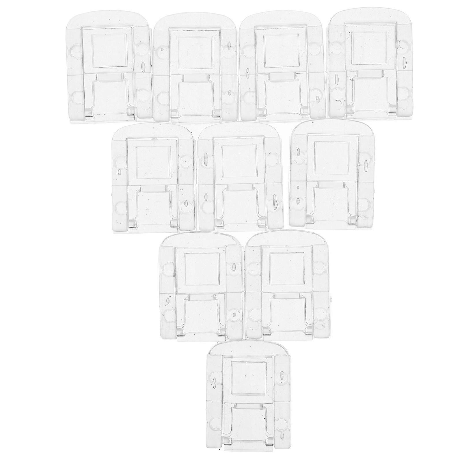 Clear Latch Hasp Mini Acrylic Clasp Hasp Latch High Transparency Cabinets 10Set