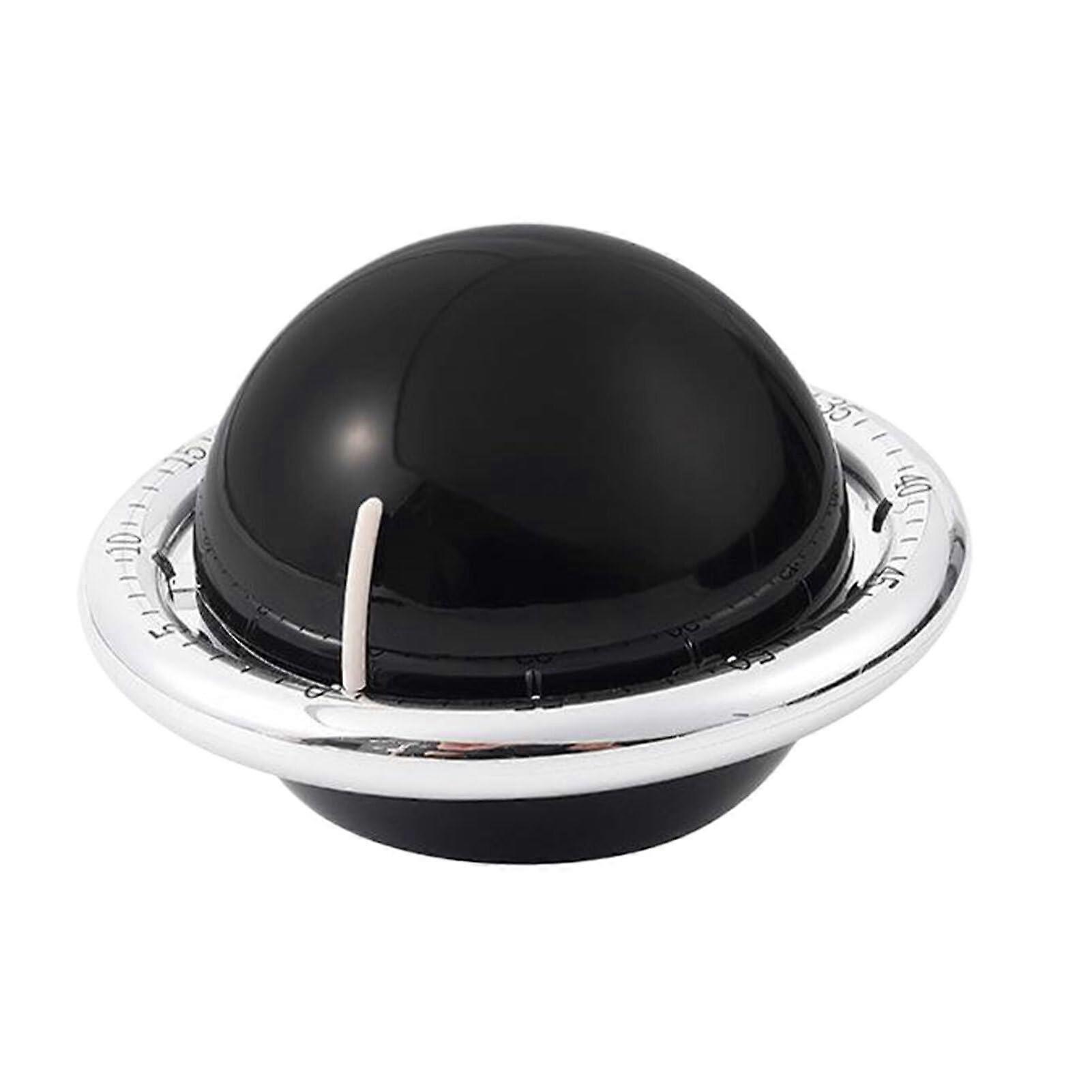 Magnetic Kitchen Timer Planet Shape for Kids Learning and Cooking, Visual Timer for Kids, ABS Kitchen Timer, Digital Timer, Black Schwarz