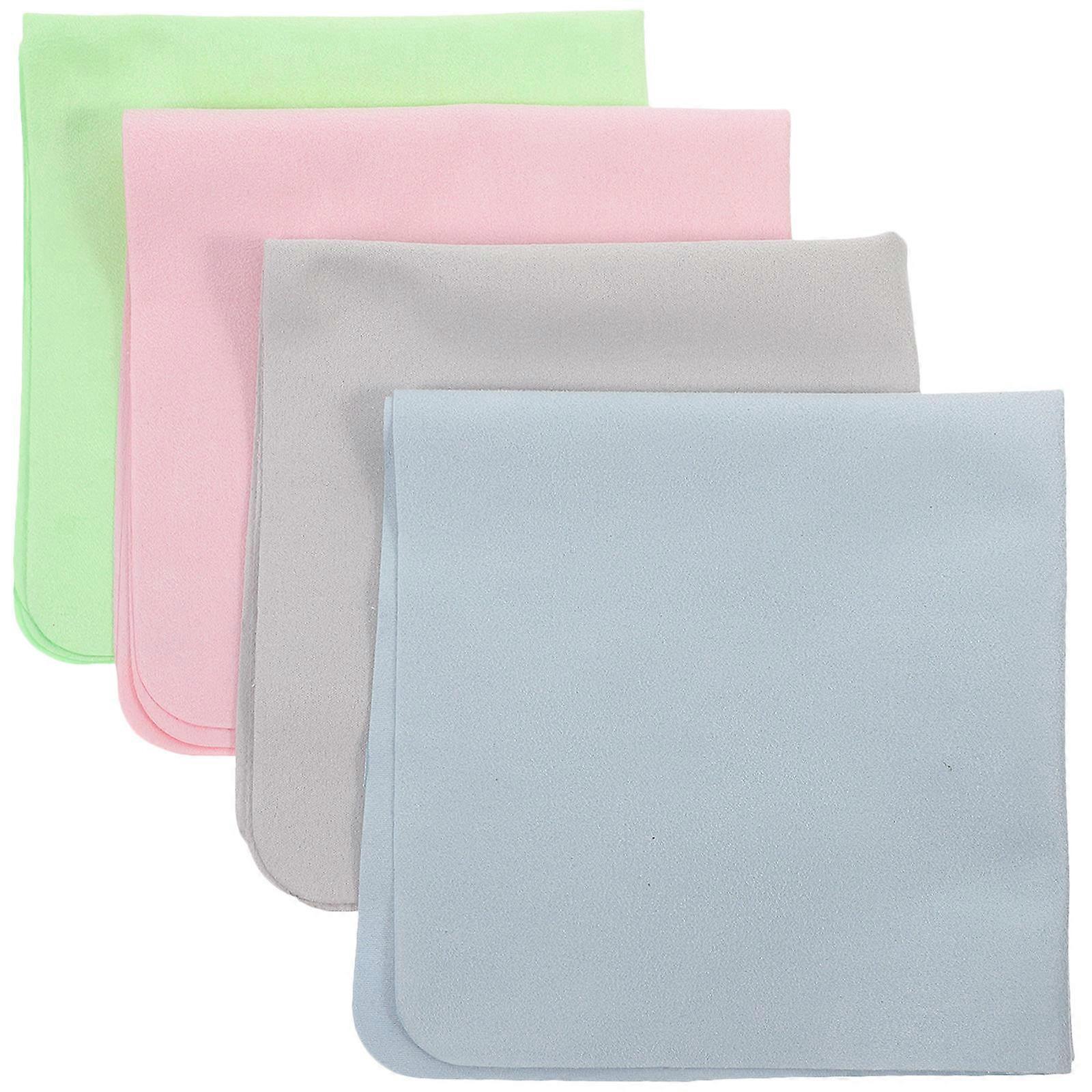 Supple Eyeglass Cleaning Cloths Lens Protection 30.00X30.00X0.10cm Suede Material 4Pcs