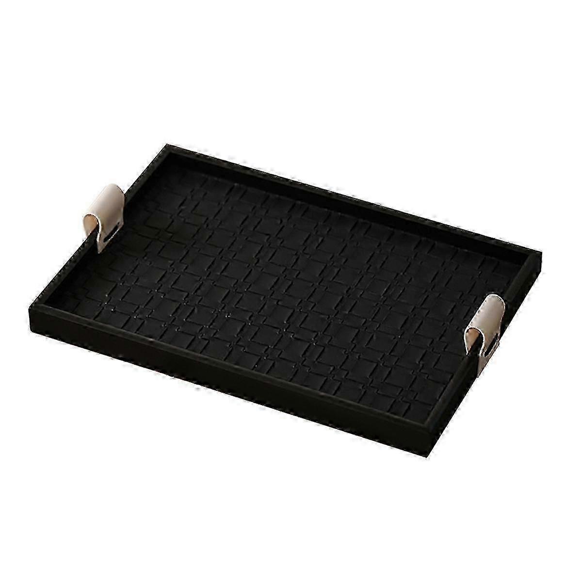 Leather Tray Key Bowls for Entry Table,Desktop Organizer Tray, Vanity Tray with Handle,Storage Organizer,Catchall Tray,A bs